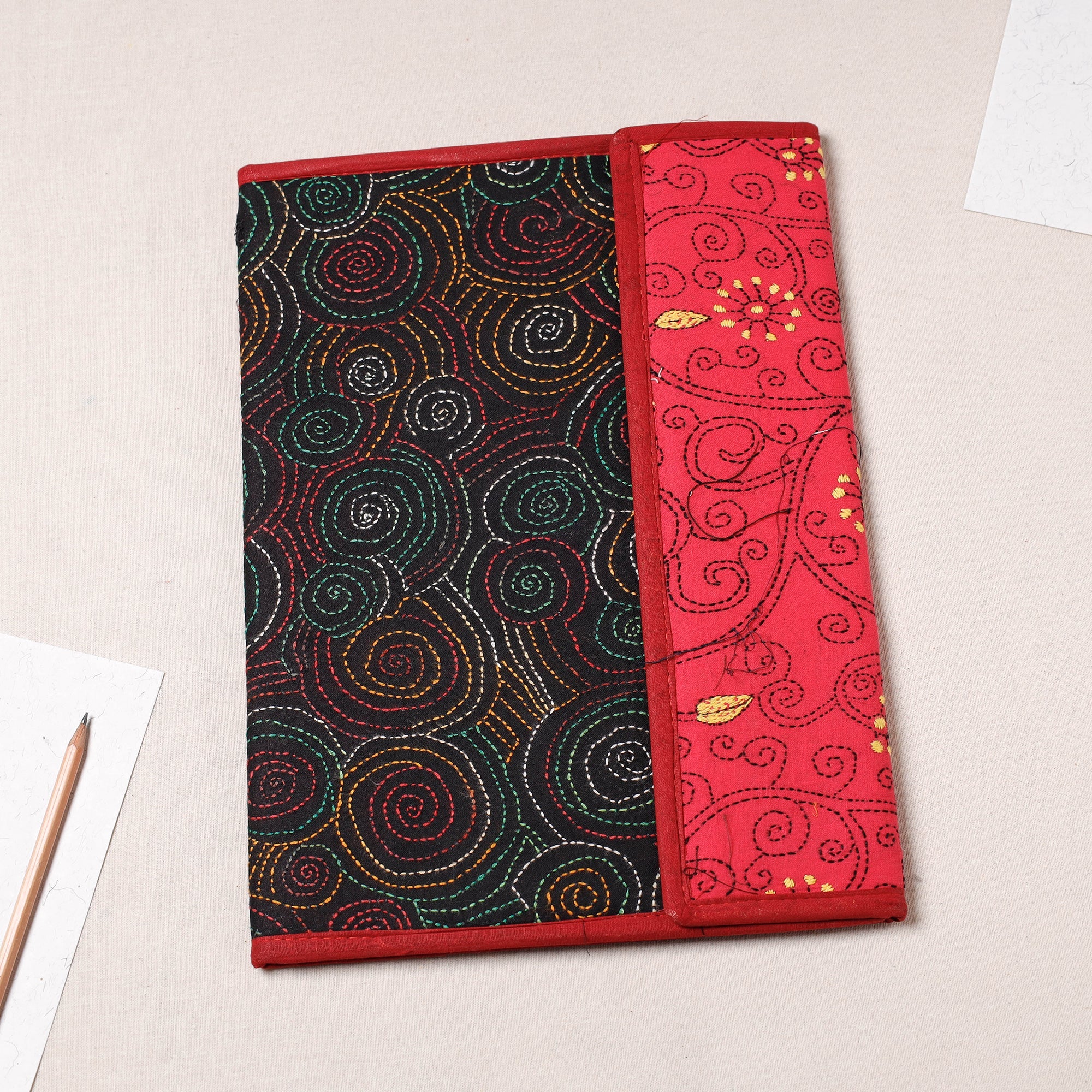ASALKAAR Bengal Kantha Work Handcrafted File Folder