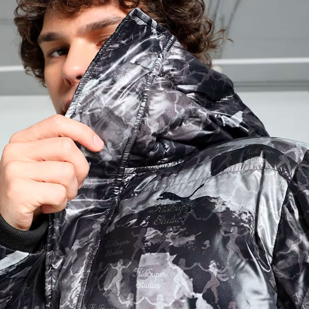 Puma | X Kidsuper All Over Print Puffer { Black - view 5
