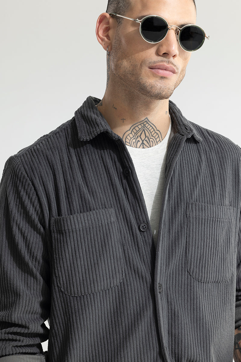 SNITCH Cozy Cord Elephant Grey Shirt - view 4