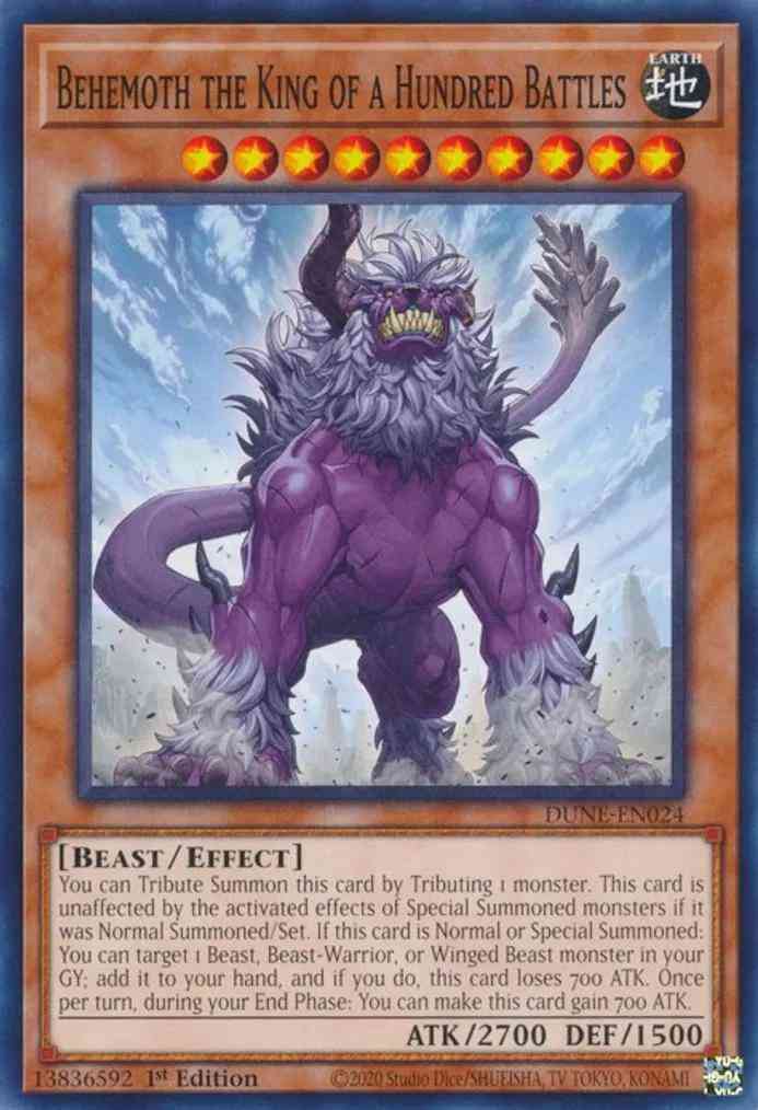 Yu-Gi-Oh! Behemoth the King of a Hundred Battles - DUNE-EN024 - Common - 1st Edition