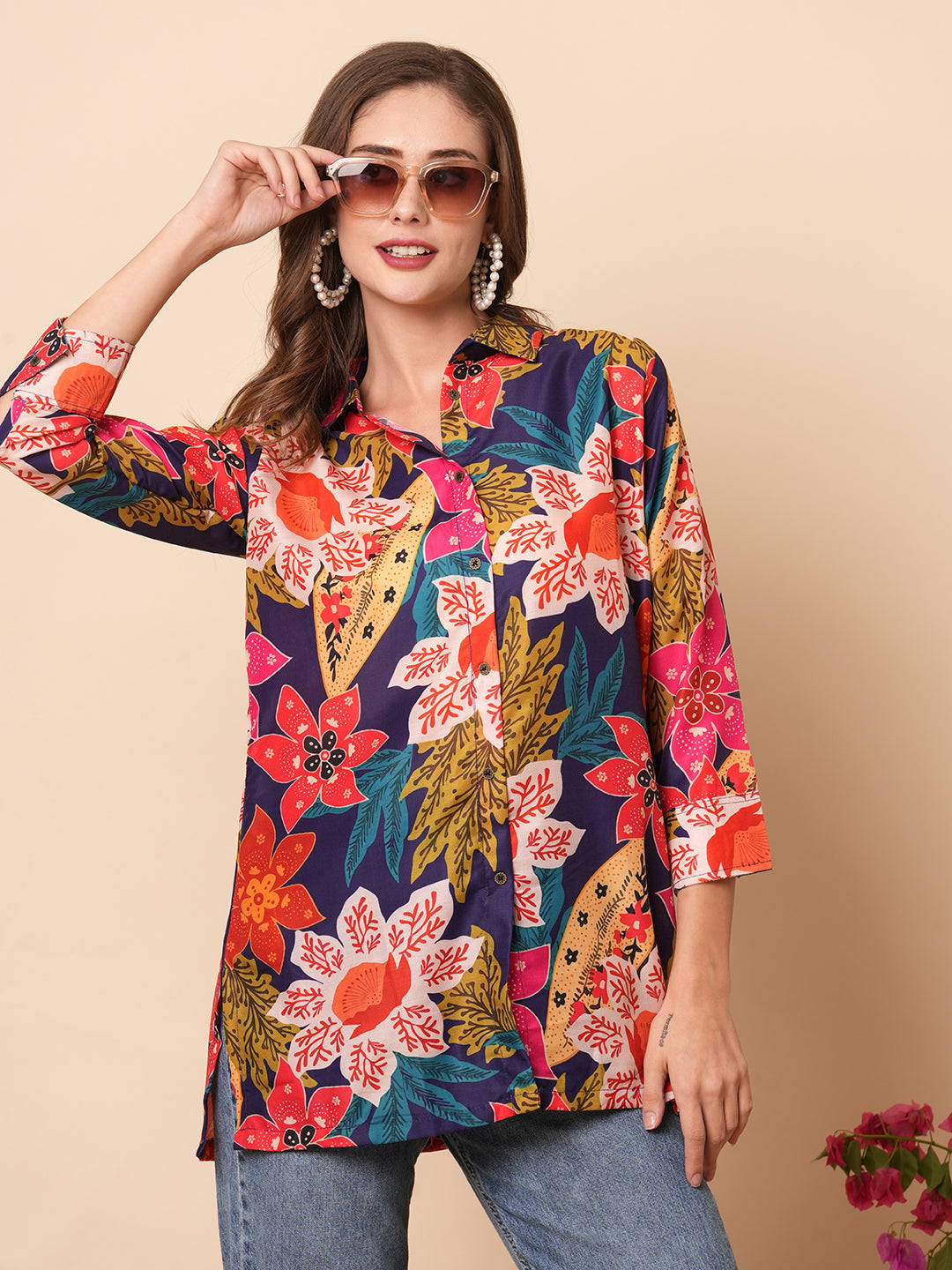 Fashor Floral Printed Buttoned Shirt - Multi – Women's - view 3