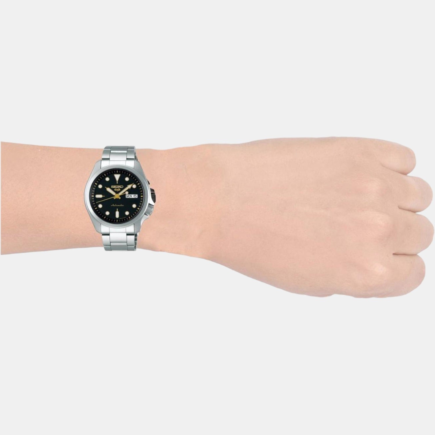 Seiko 5 Sports Men Automatic Black Dial Analog Stainless Steel Watch SRPE57K1 - view 4
