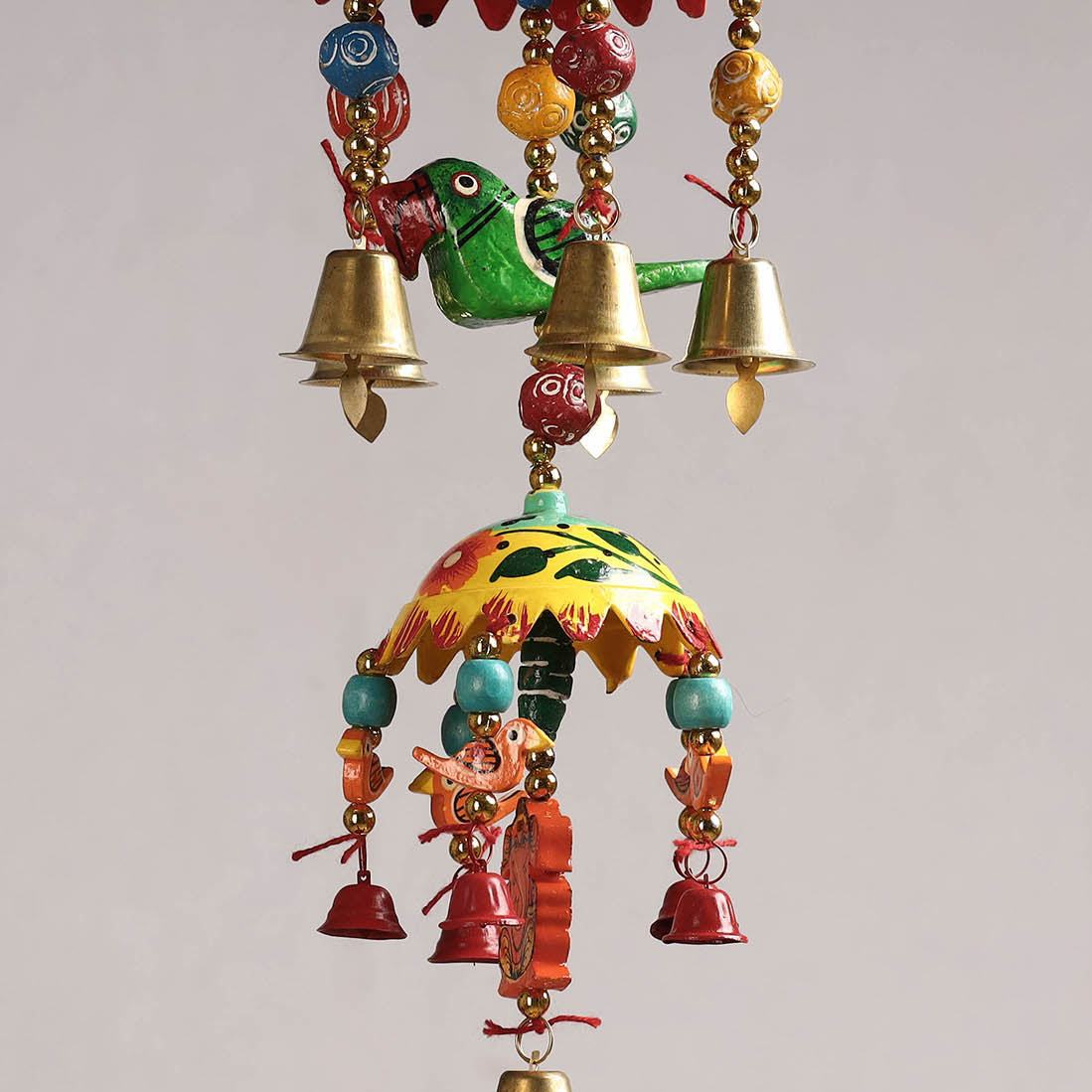 DEVENDRA SINGH Banaras Handpainted Wooden & Beadwork Decorative Jhumar Hanging - view 3