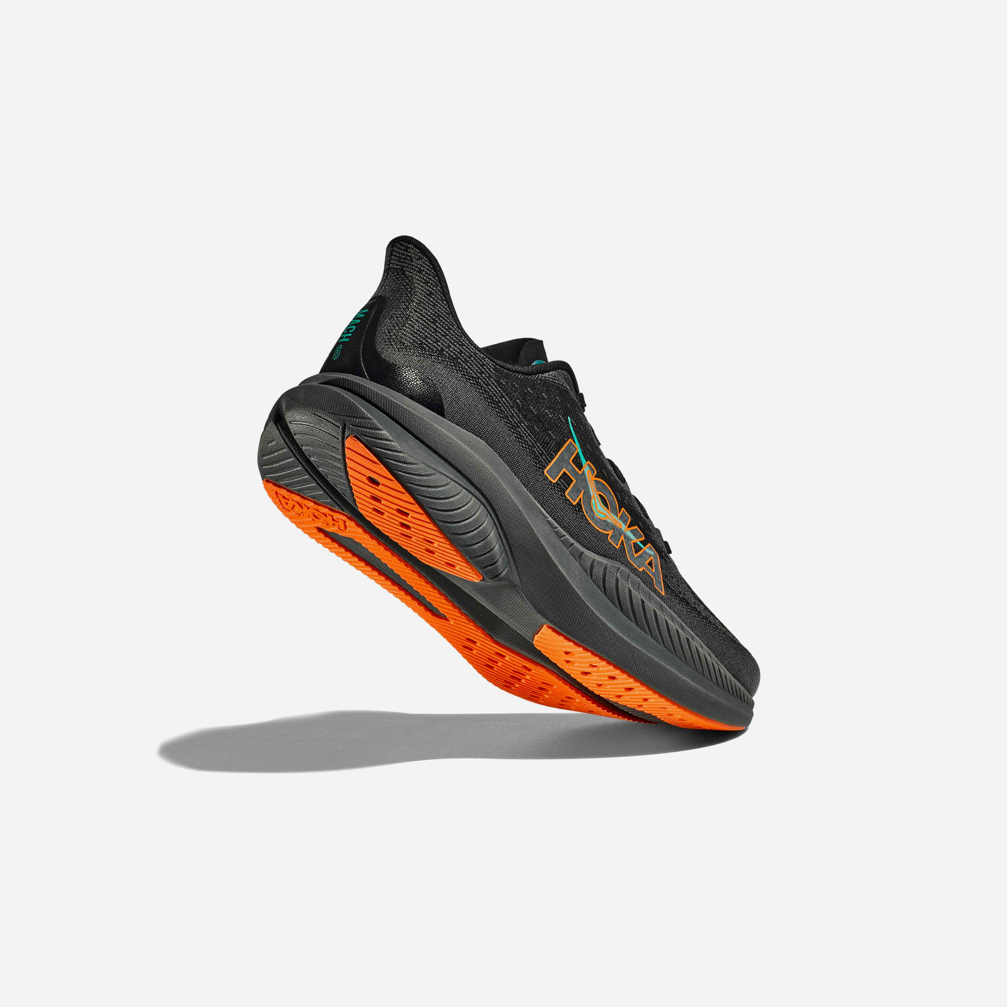 Hoka One One Mach 6 Black Electric Tangerine - view 2