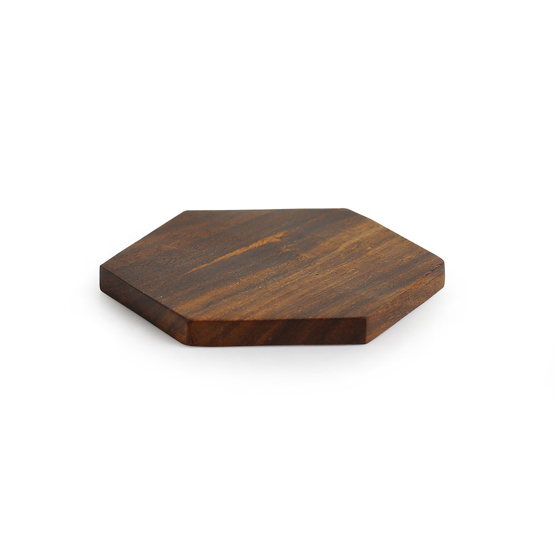EXCLUSIVELANE 'Six Cornered Spring' Handcrafted Coasters In Sheesham Wood (Set Of 6) - view 4