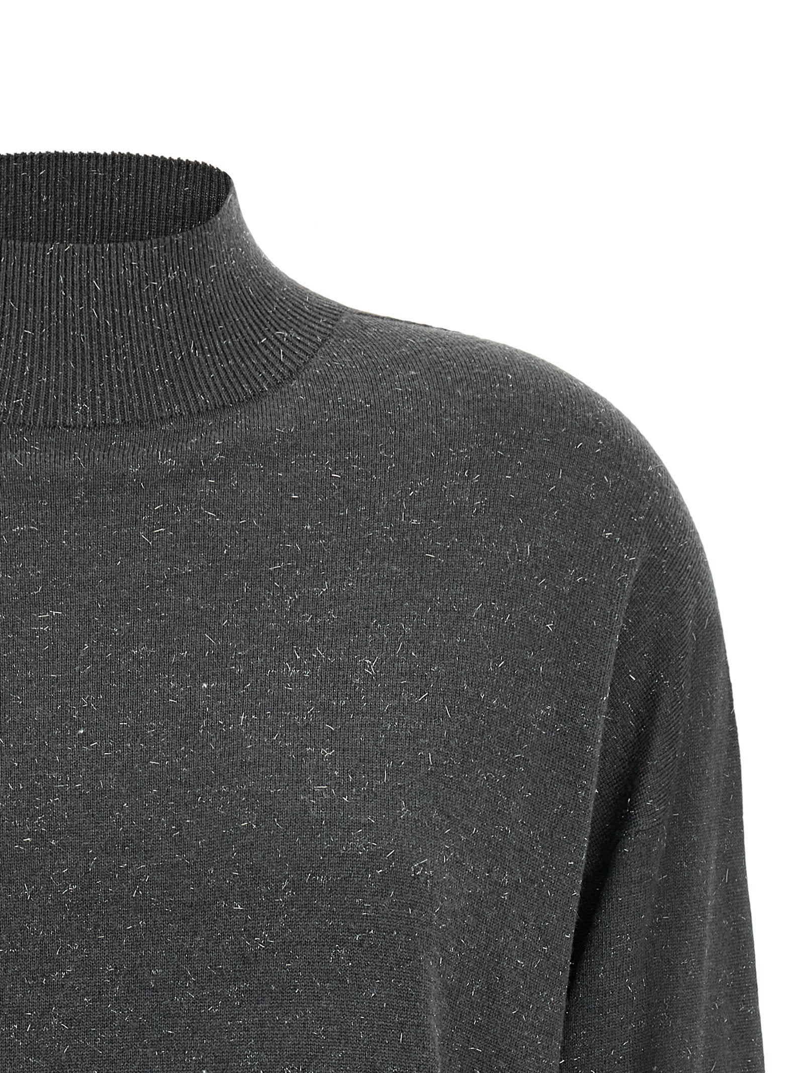 Peserico Lamé Thread Turtleneck Sweater – 78% wv, 21% vi, 1% pl - view 3