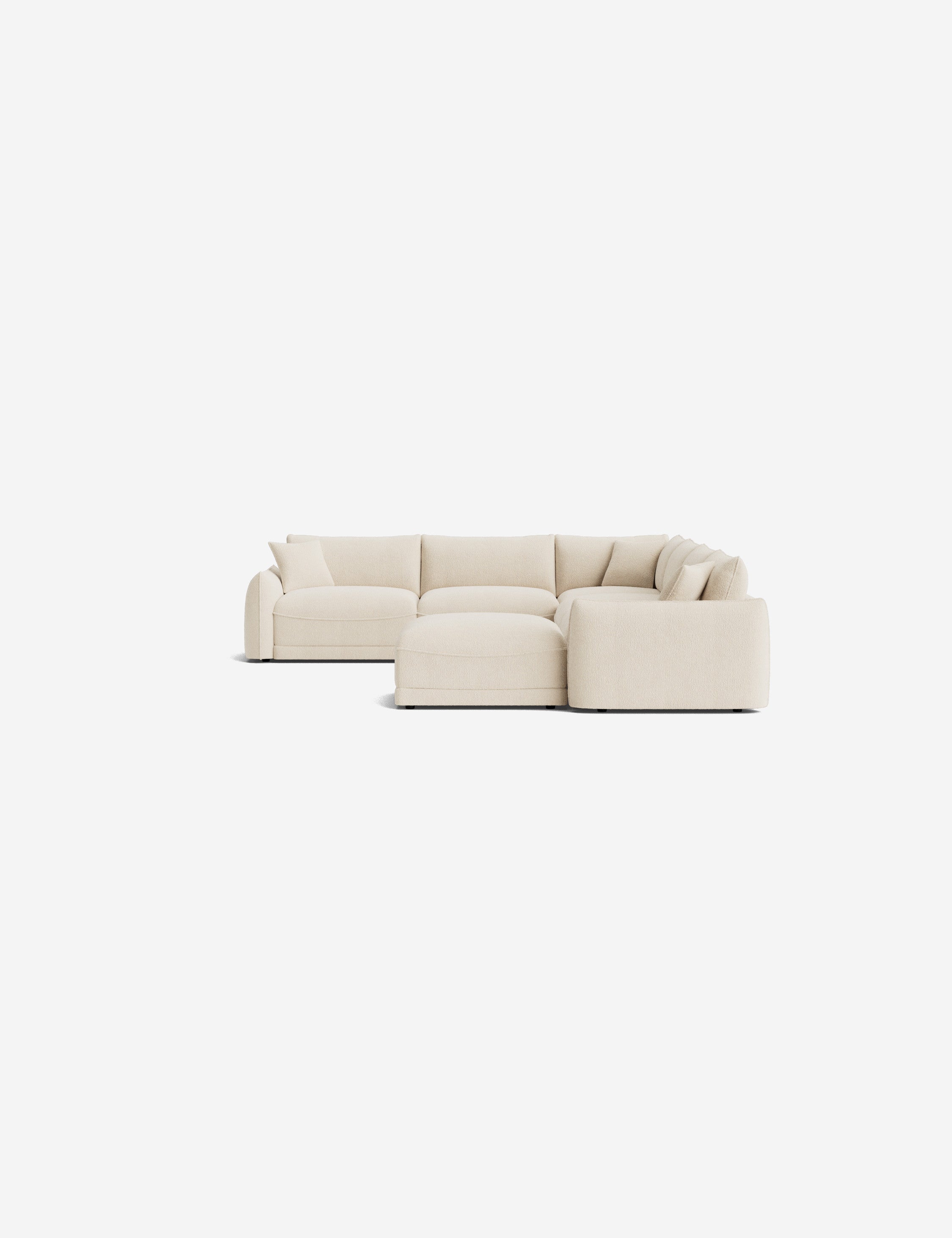 Lulu and Georgia Balmer Modular Corner Sectional Sofa With Ottoman - view 53