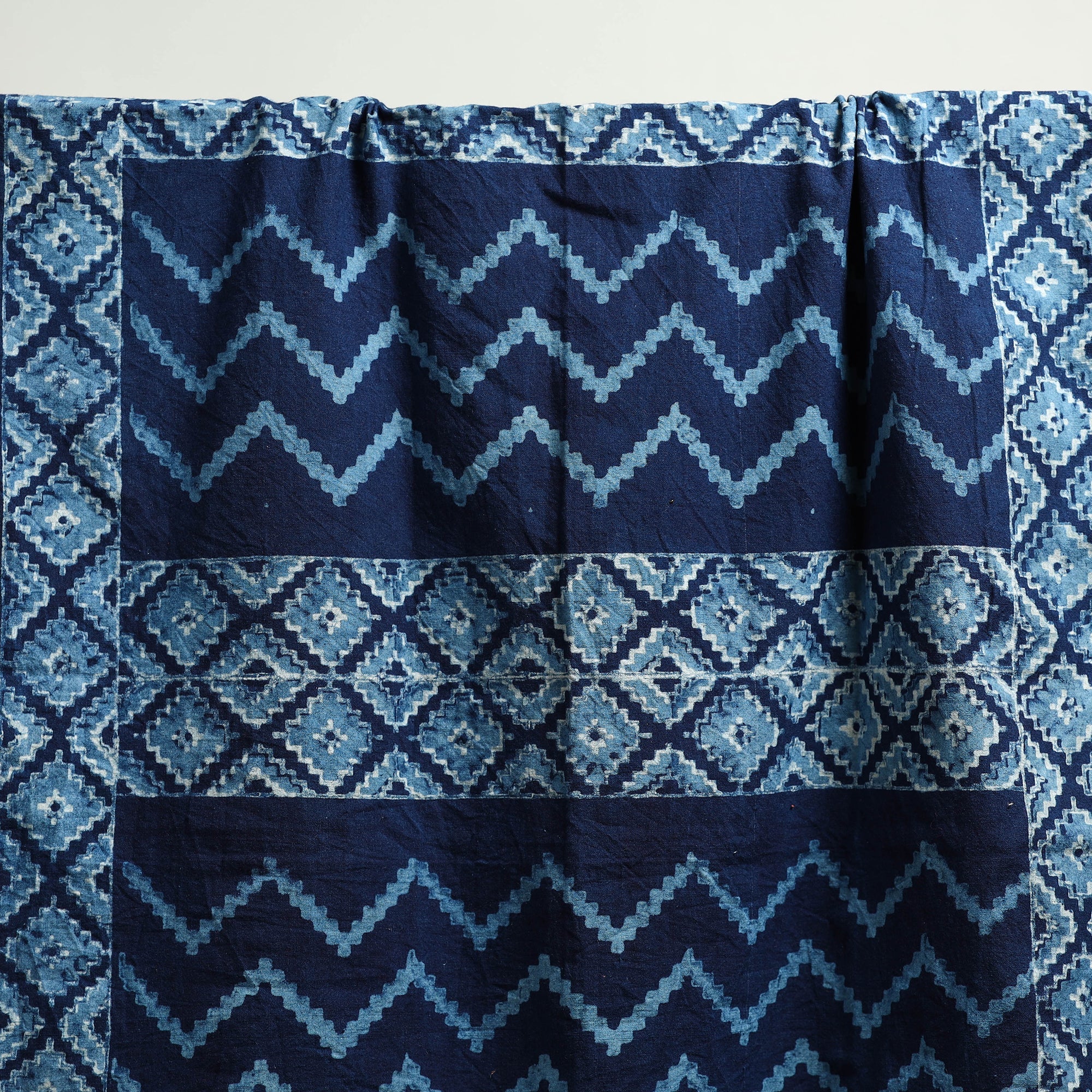 HAVELI CHRONICLES Blue - Block Print Cotton Akola Handloom Towel 38 - view 3