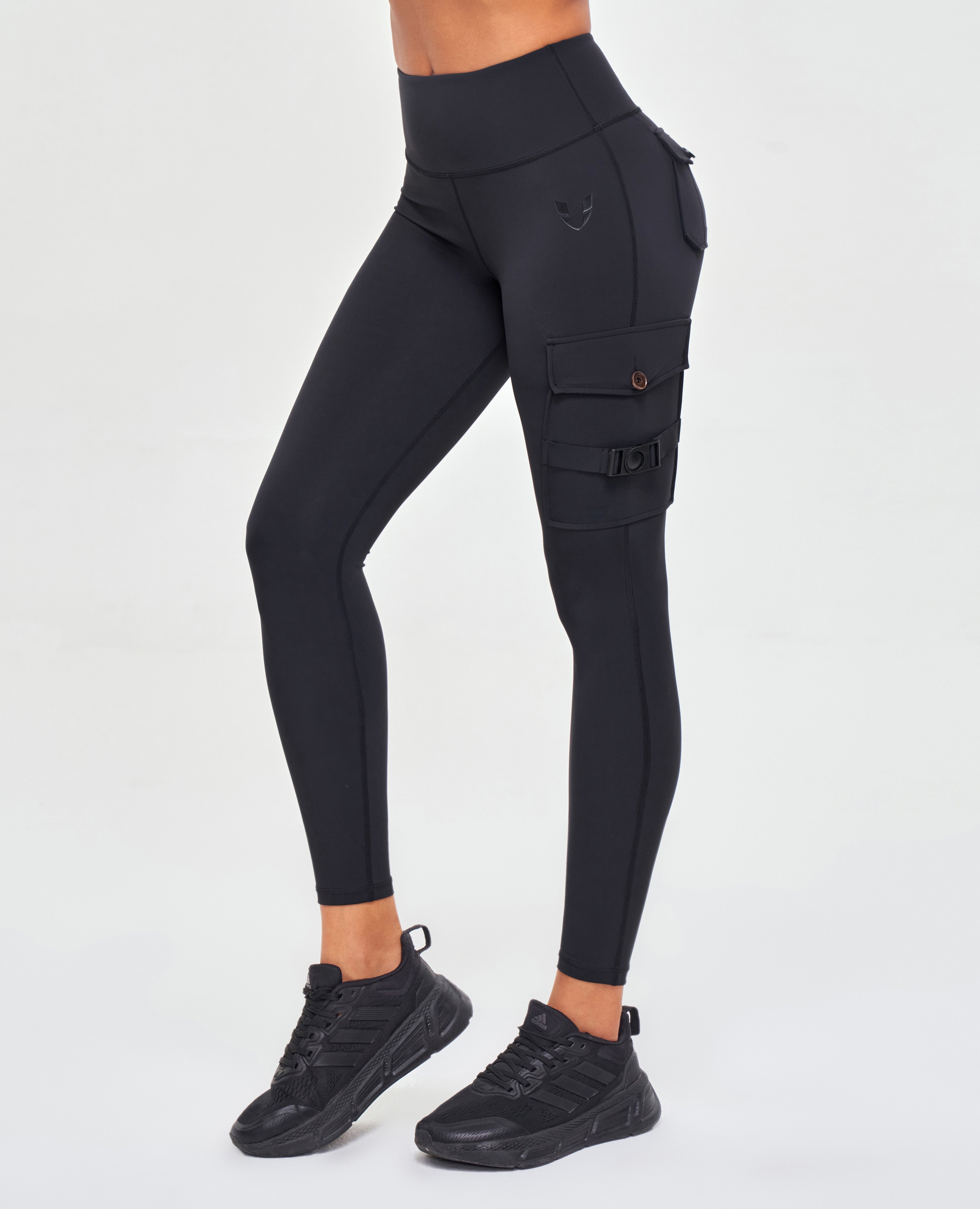 FIRM ABS Cargo Fitness Leggings - Black