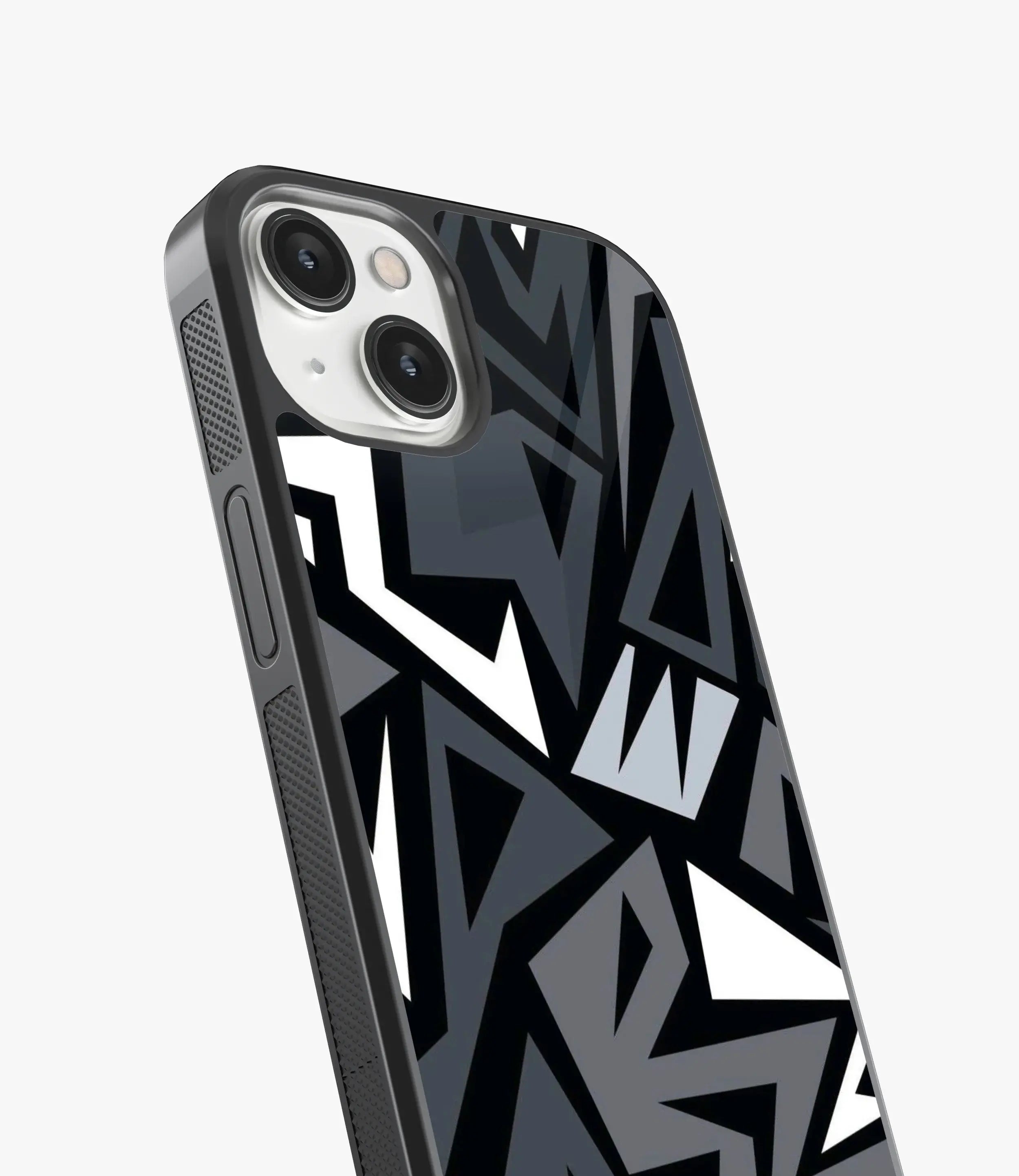 The Case Company Abstract Black/Grey Geometric Pattern Glass Case - view 2