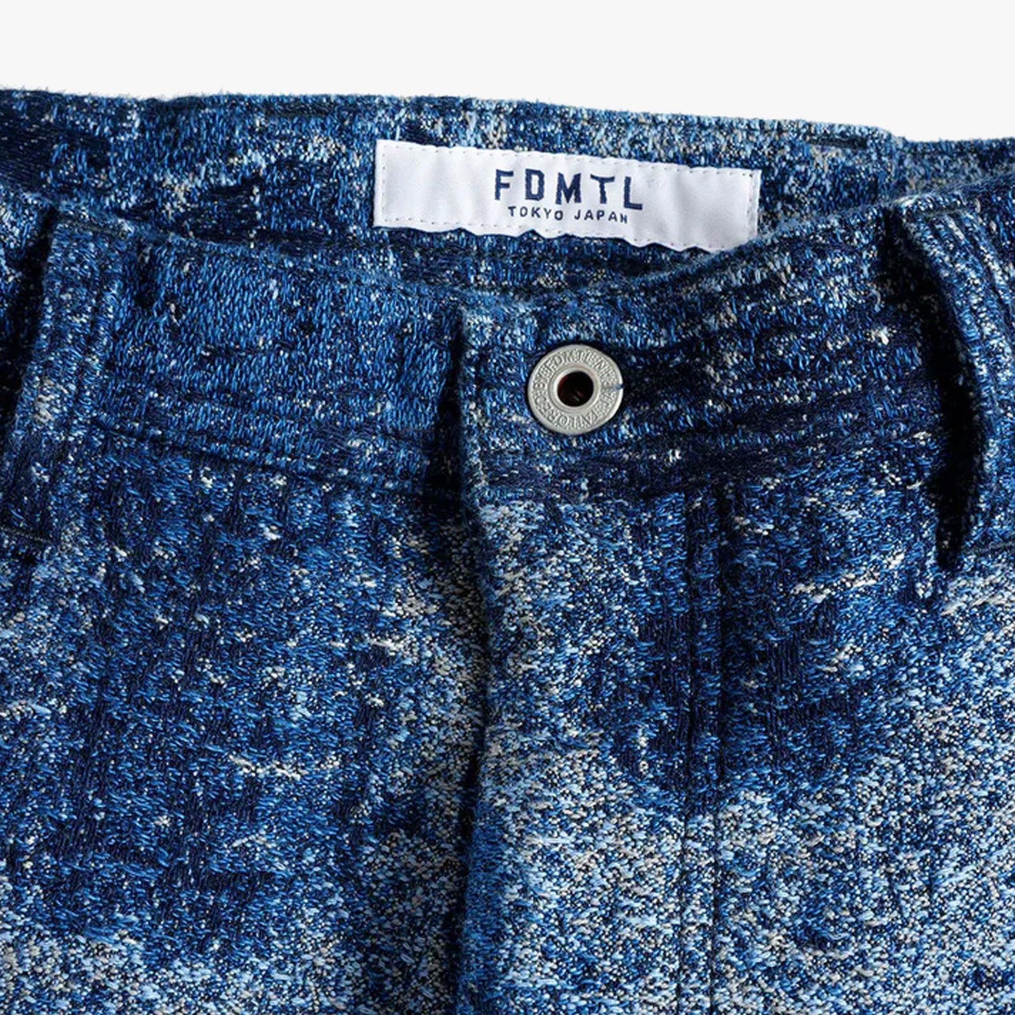 Fdmtl | Jacquard Boro Pants Rinse - Boro { Indigo - view 3