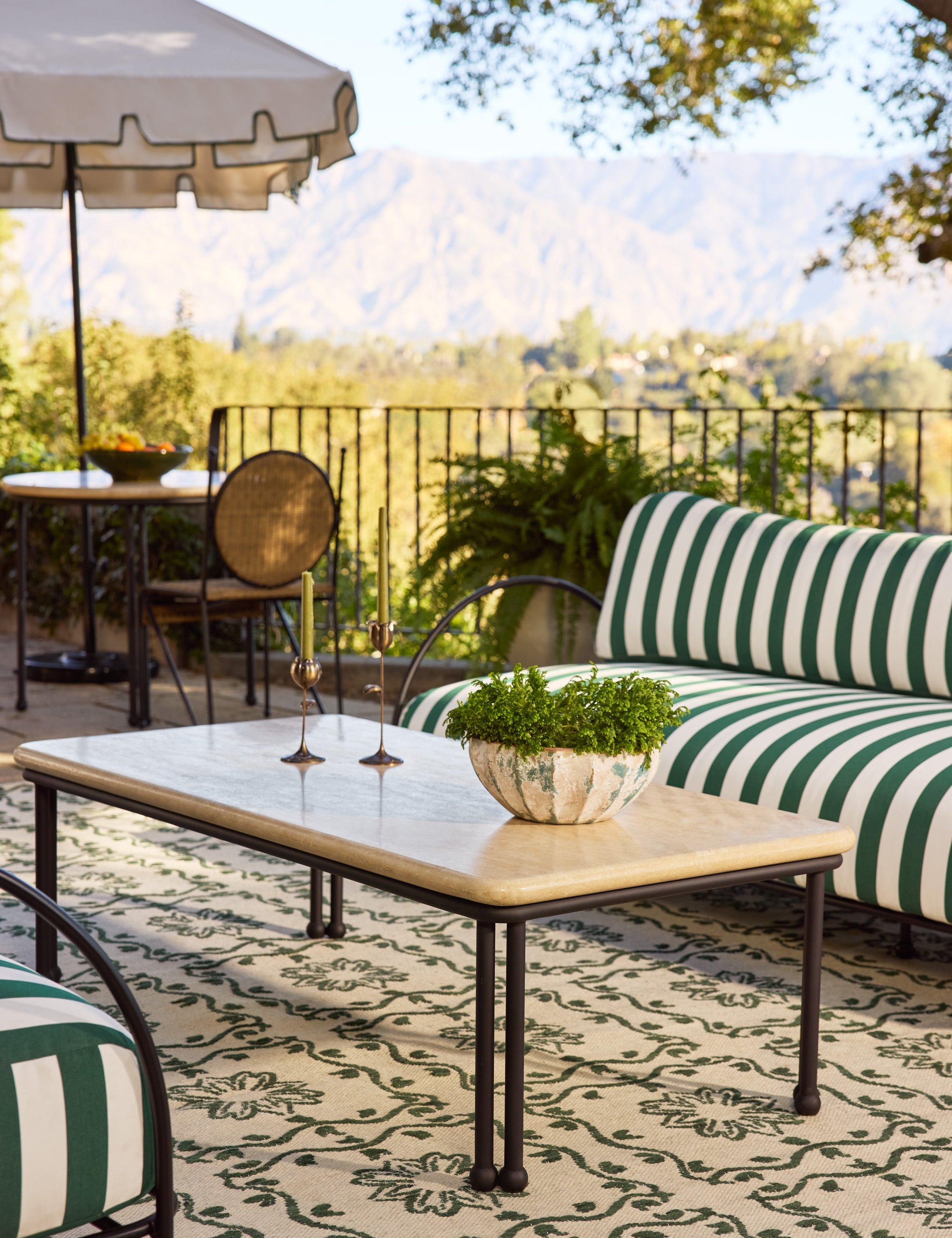Lulu and Georgia Lanata Outdoor Coffee Table – Travertine - view 2