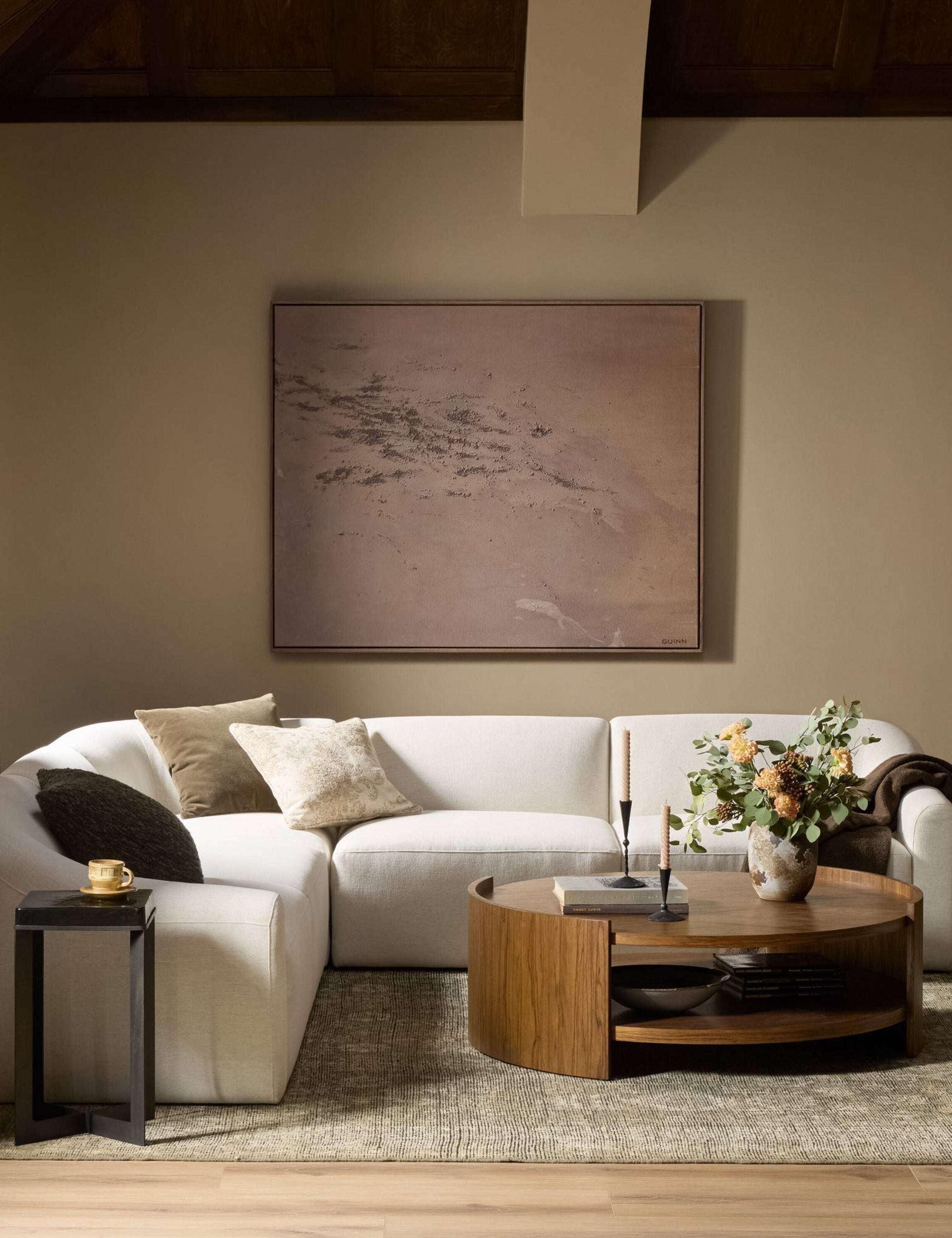 Lulu and Georgia Lindsay Sectional Sofa – Cream - view 2