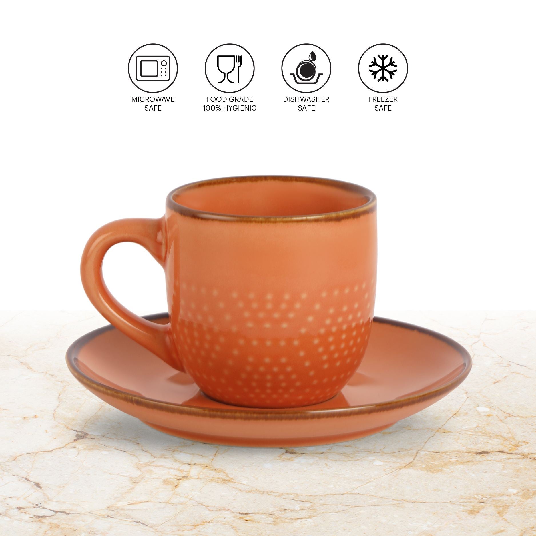 Cello Hampshire 6 Pieces Ceramic Cup & Saucer - view 12