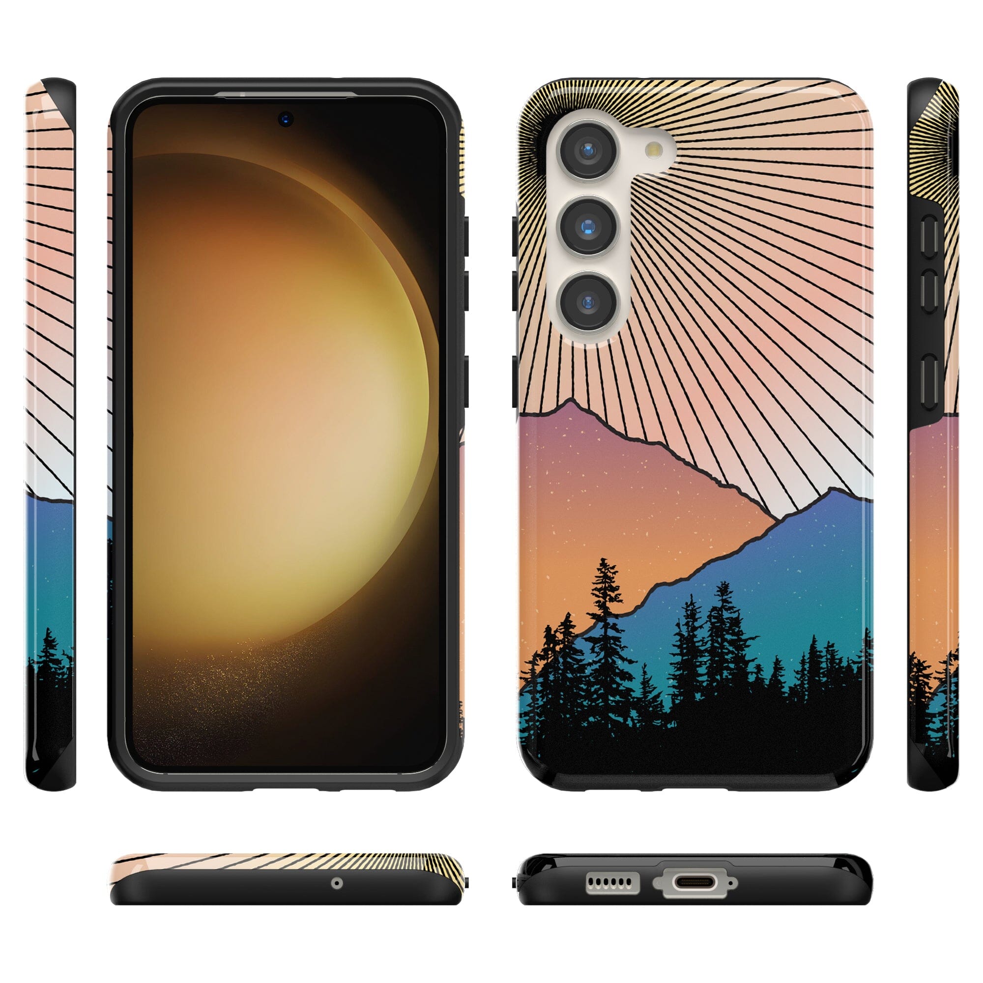 Casetry Golden Hour | Mountain Sunset Samsung Case - view 15