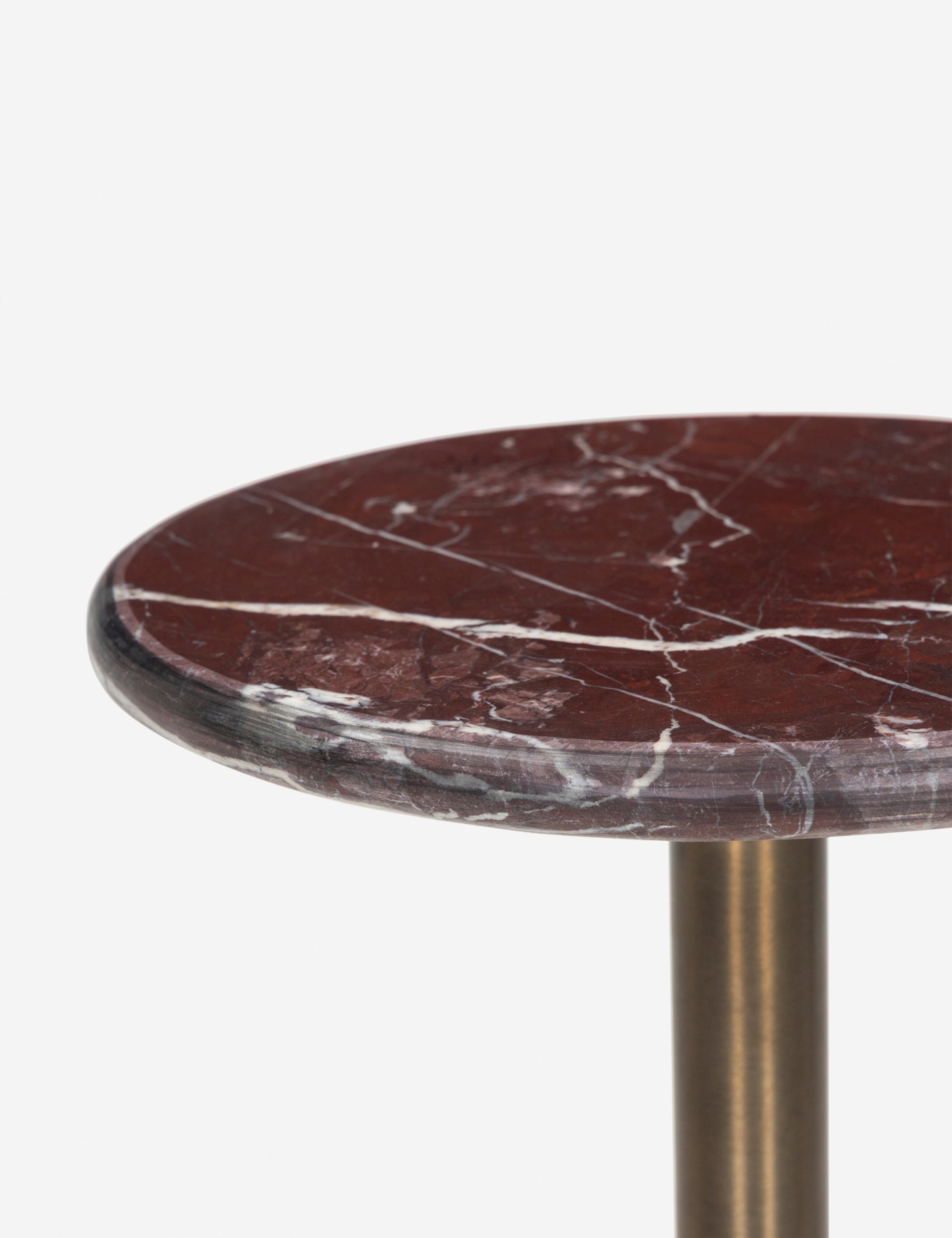 Lulu and Georgia Olwen Side Table – Red Marble - view 2
