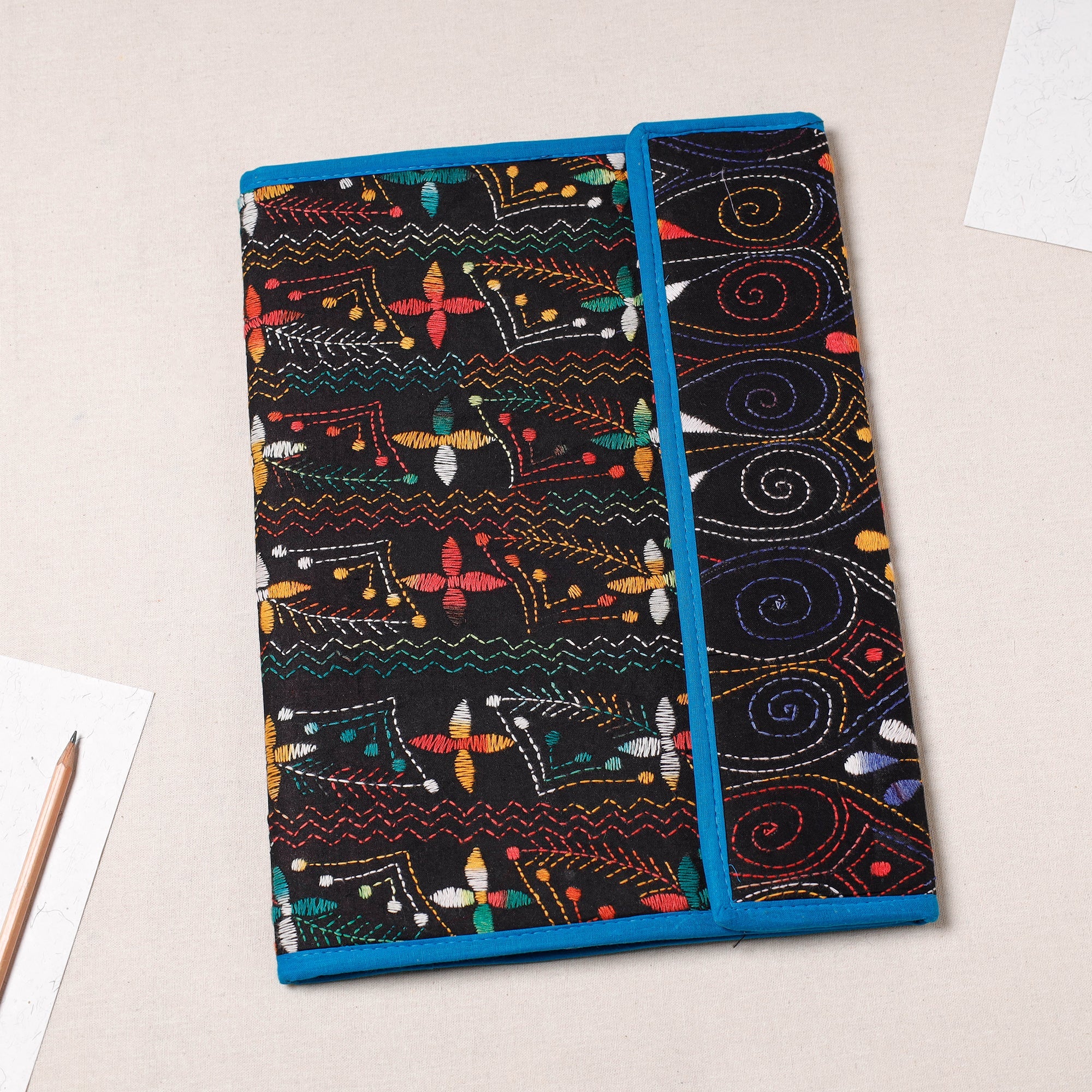 ASALKAAR Bengal Kantha Work Handcrafted File Folder