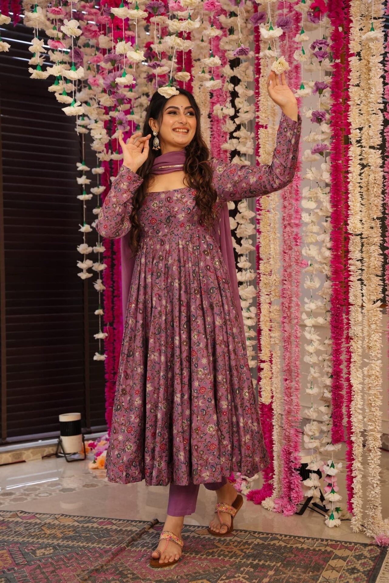 Idaho-o Joy purple muslin suit set - view 2
