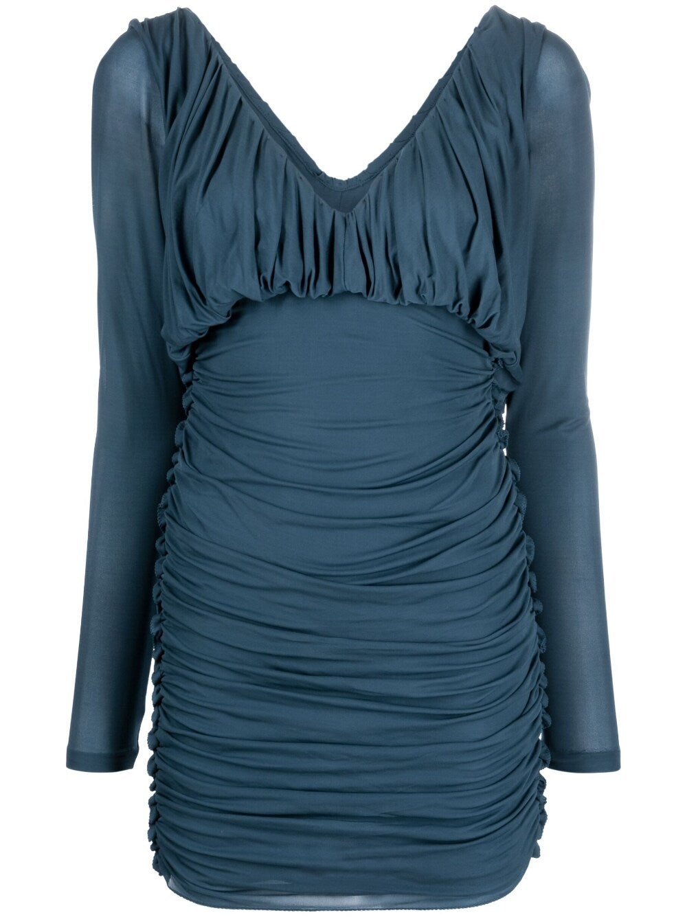 Saint Laurent draped mini dress – cupro 100%