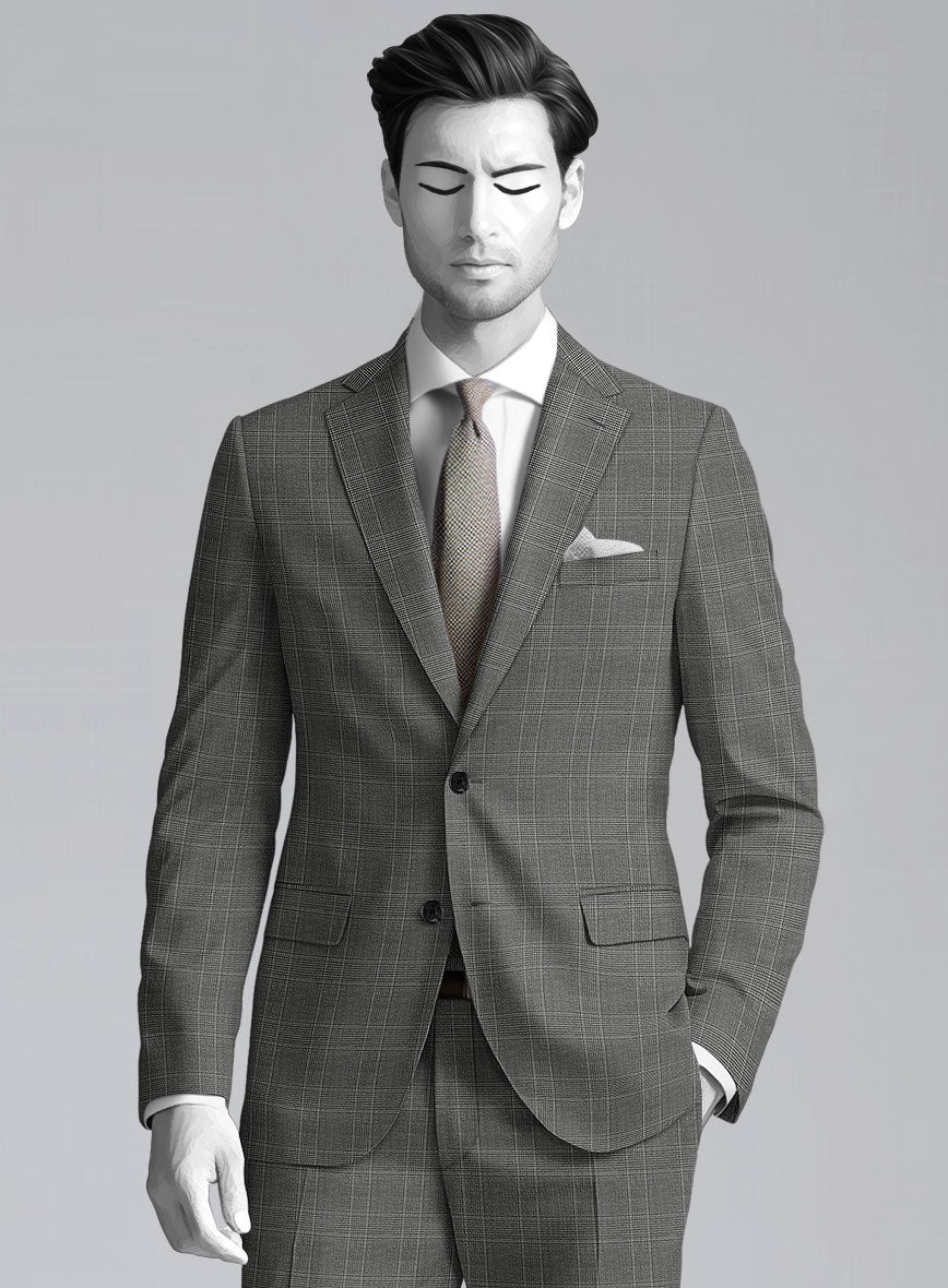 StudioSuits Napolean Porter Prince Of Wales Gray Wool Jacket - view 2