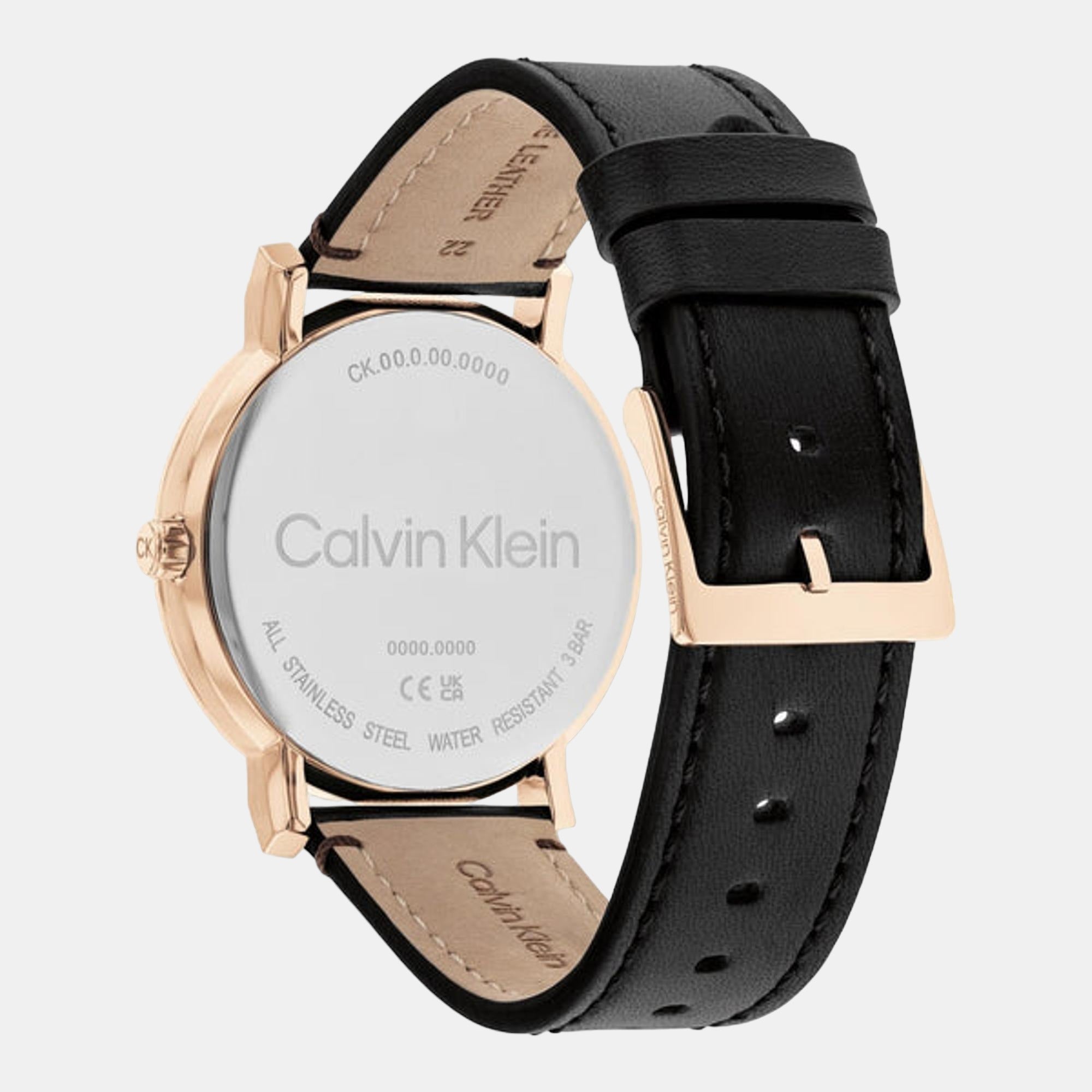 Calvin Klein Ck Slate Men Quartz Black Dial Analog Leather Watch 25200318 - view 3
