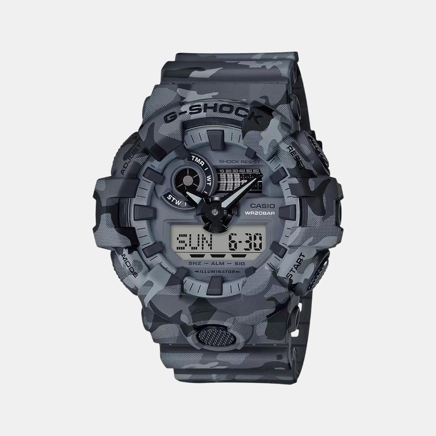 Casio G-Shock Men Quartz Grey Dial Analog-Digital Resin Watch G825