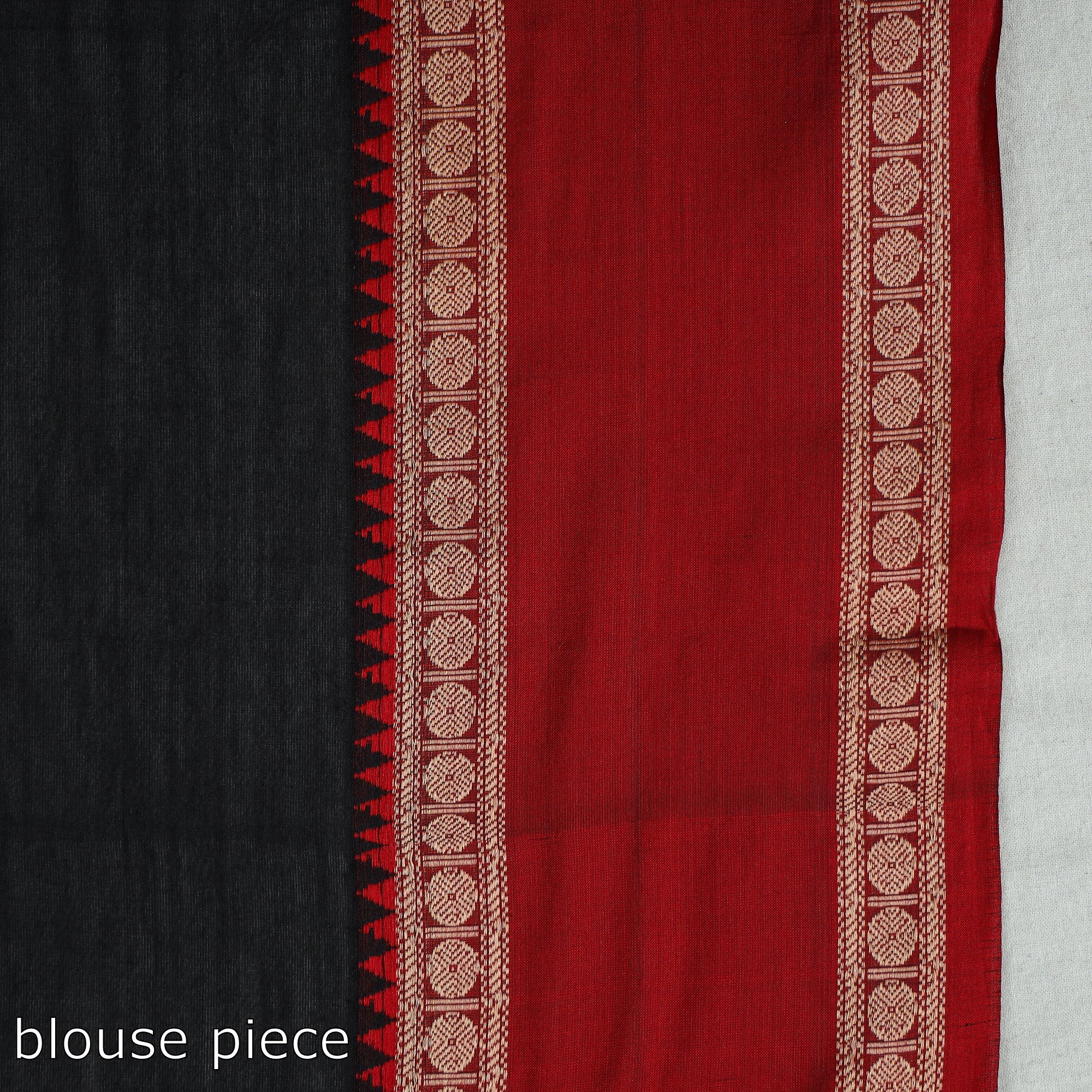 SOUTH KARGHA Black - Traditional Narayanpet Mercerised Cotton Saree with Thread Border 70 - view 7