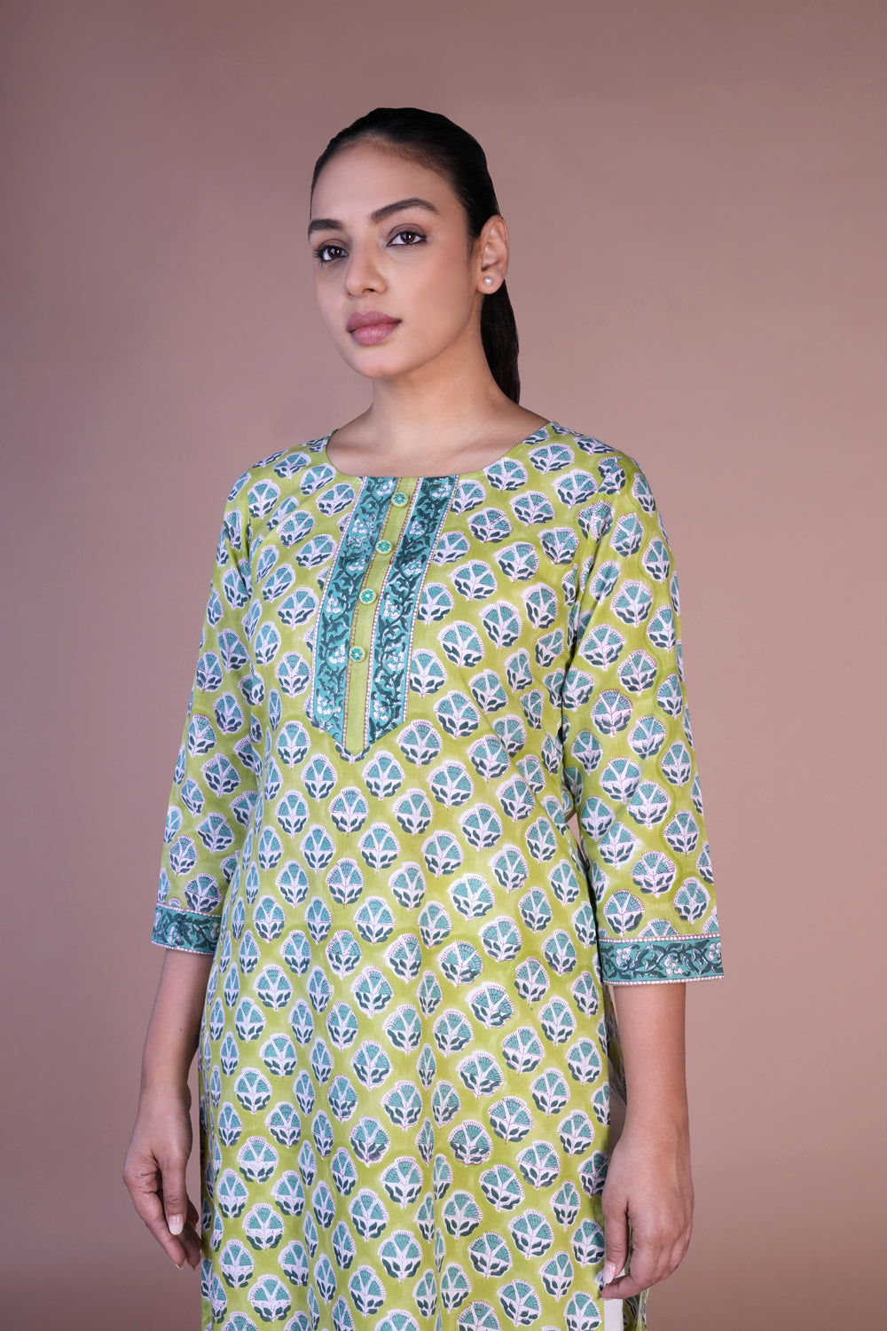 Kalanjali Ethnics Handblock printed cotton kurti - view 7