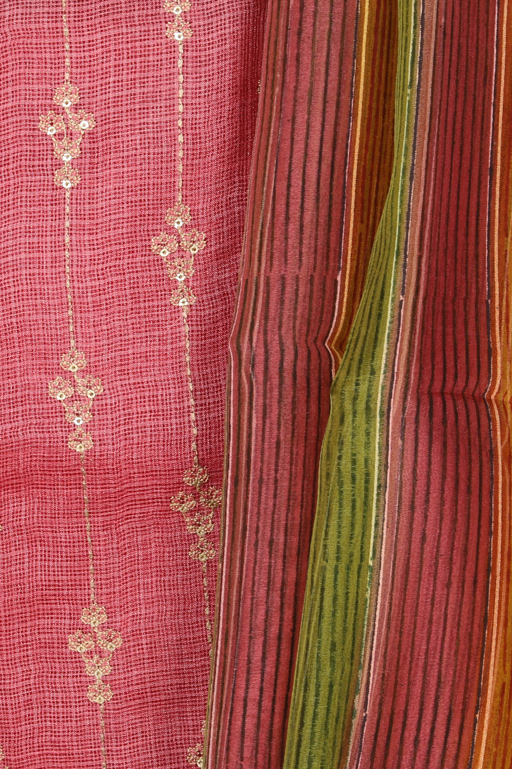 Kalanjali Gorgeous Kota Unstitched Suit With Dupatta (3 Pcs Set) - view 2
