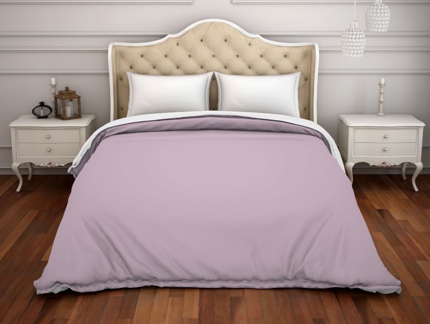 100 cotton double – Spaces India Solid Lilac - Light Violet 100% Cotton Double Duvet Cover - Hygro By Spaces