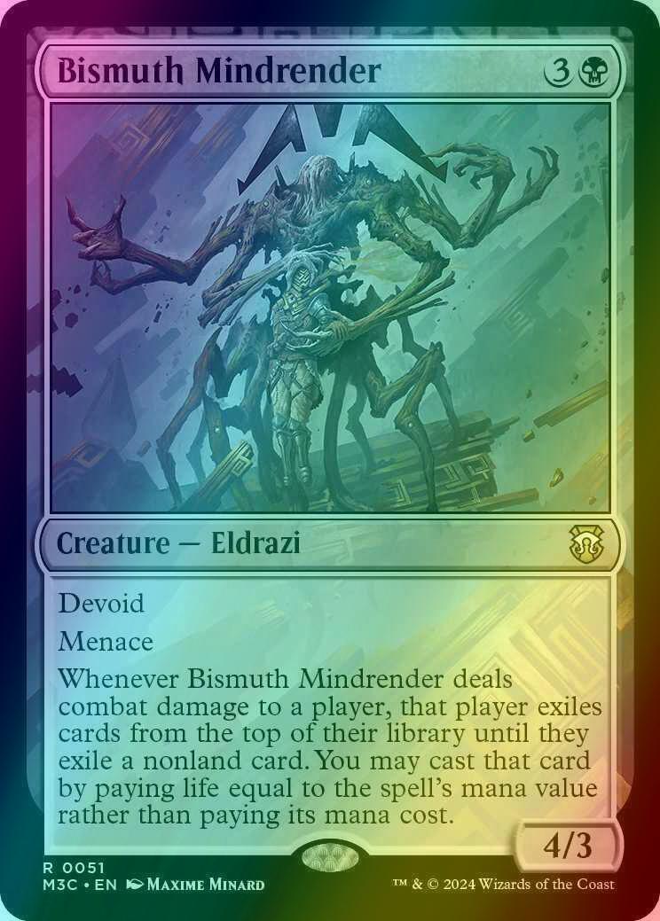 Bismuth mindrender 51 – Magic Bismuth Mindrender [51] [Modern Horizons 3: Commander] [Ripple Foil]