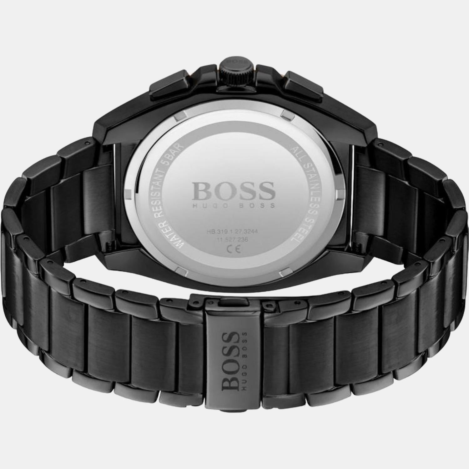 Boss Grandmaster Men Quartz Black Dial Chronograph Stainless Steel Watch 1513885 - view 4