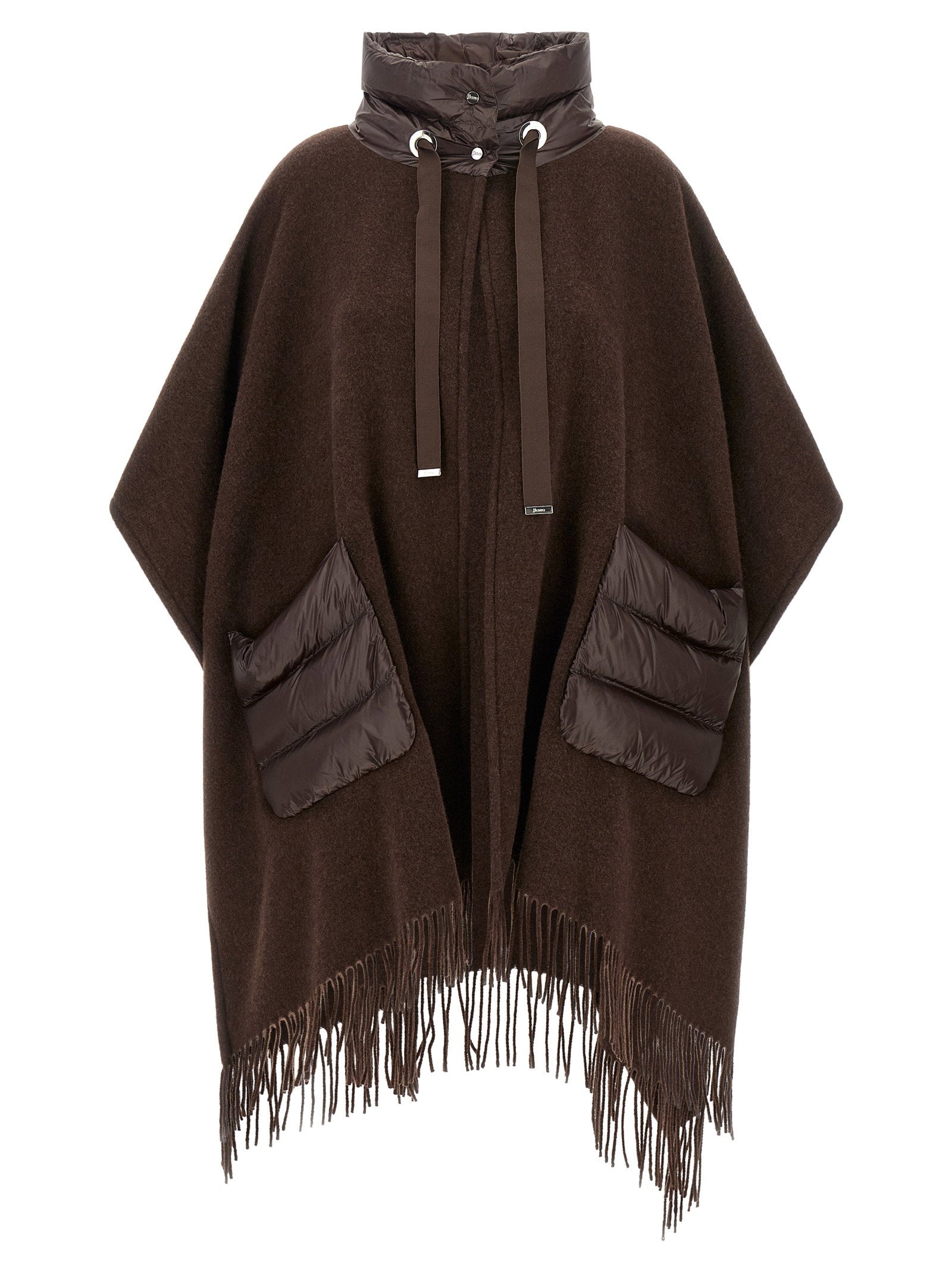 Herno Resort Poncho – 90% wool, 10% cashmere