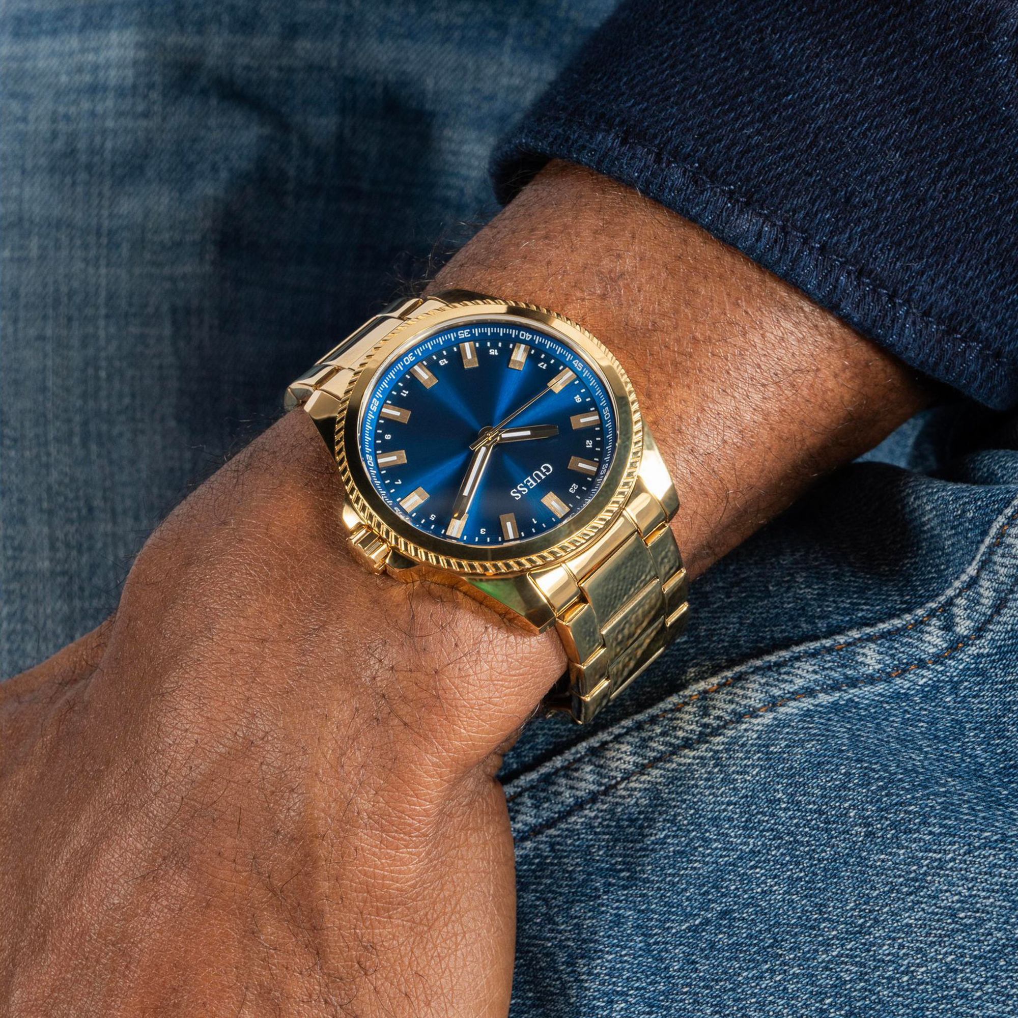 Guess Champ Men Quartz Blue Dial Analog Stainless Steel Watch GW0718G2 - view 4