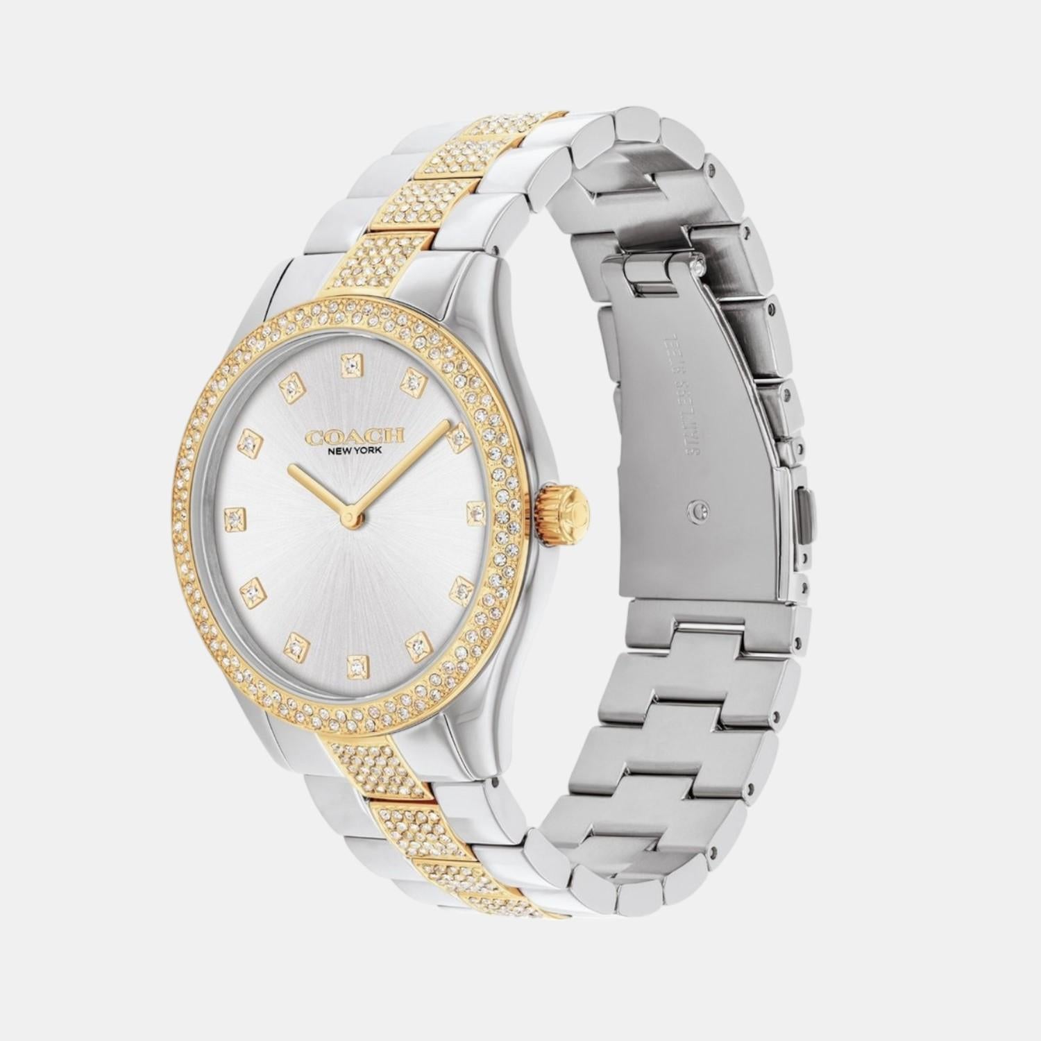 Coach Brooks Unisex Quartz Silver Dial Analog Stainless Steel Watch 14400034 - view 2