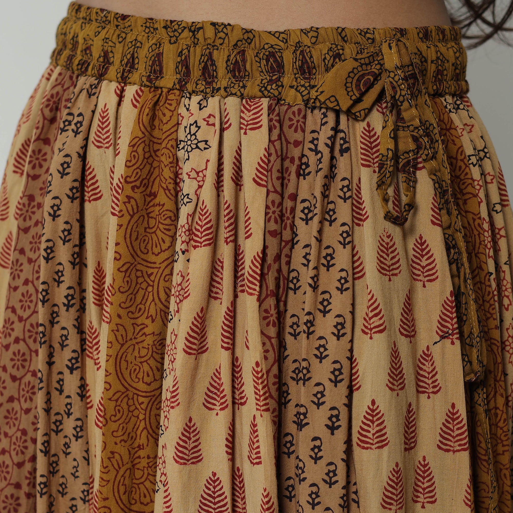 NOORI BAZAR Brown - Bagh Print Skirt with 24 Kali Patchwork 19 - view 5