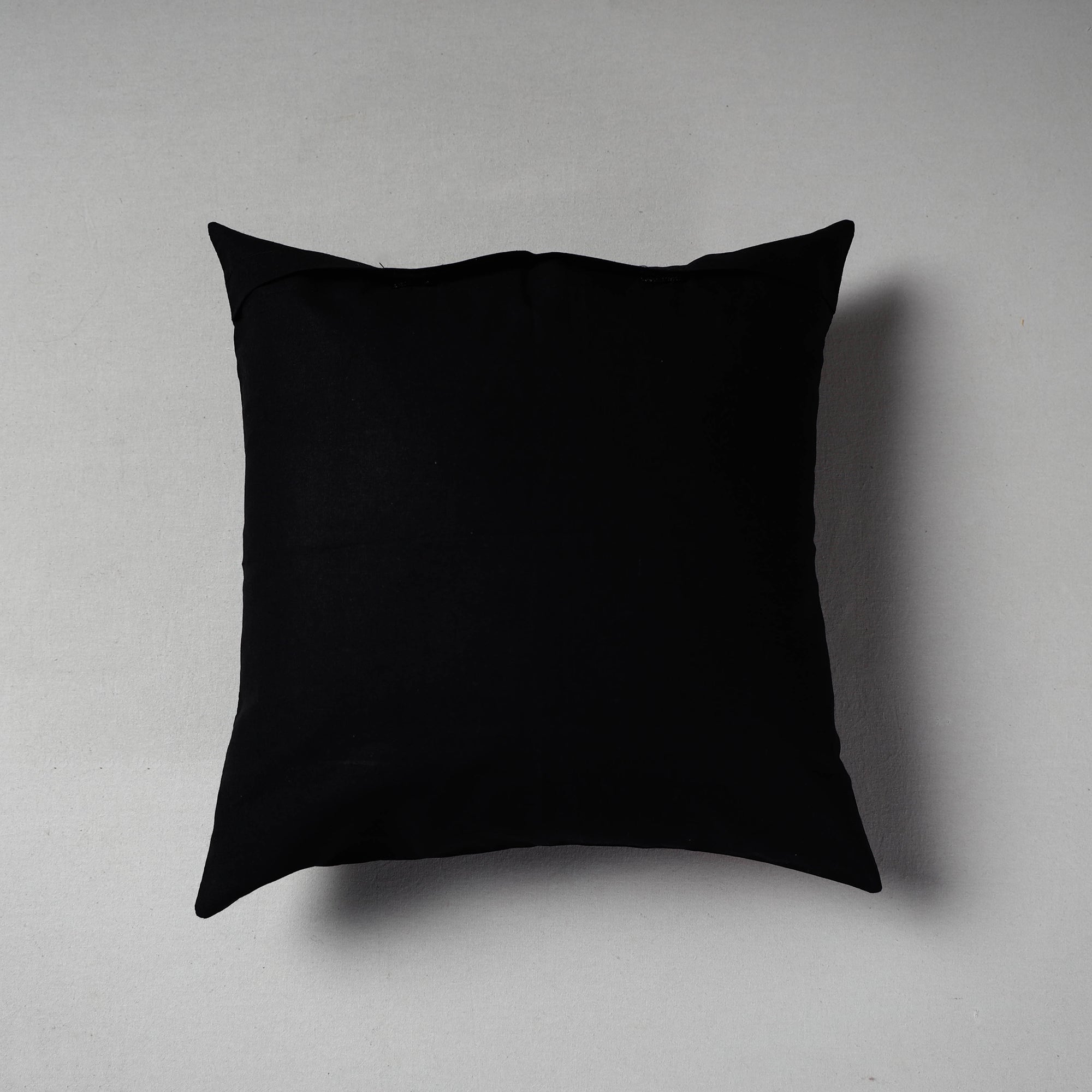 ASHOKA ASSEMBLE - CELEBRATING CRAFTS OF ODISHA Black - Pipli Applique Work Cotton Cushion Cover (16 x 16 in) - view 3