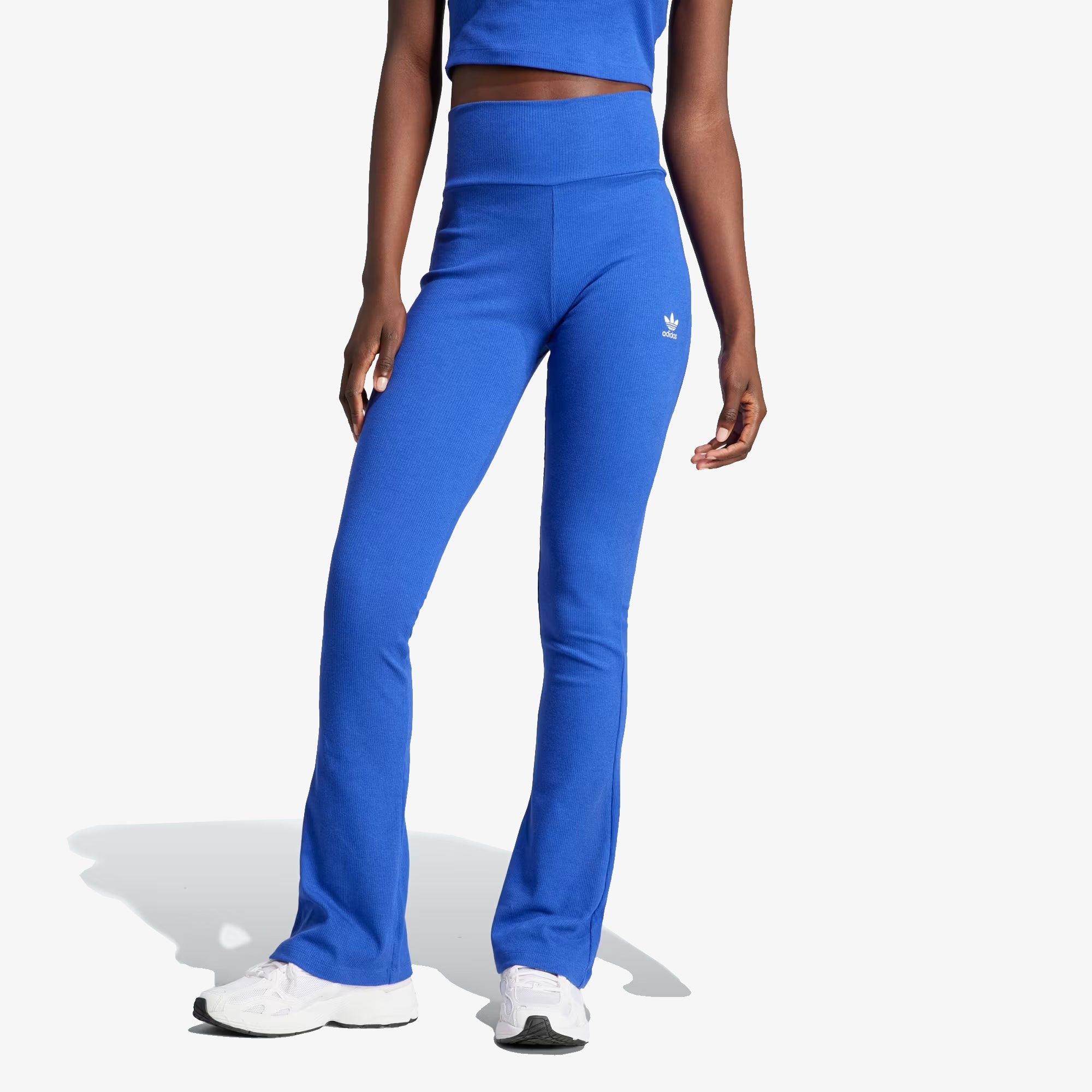 Adidas Originals | ESSENTIALS RIB FLARED PANTS { SEMI LUCID BLUE - view 5