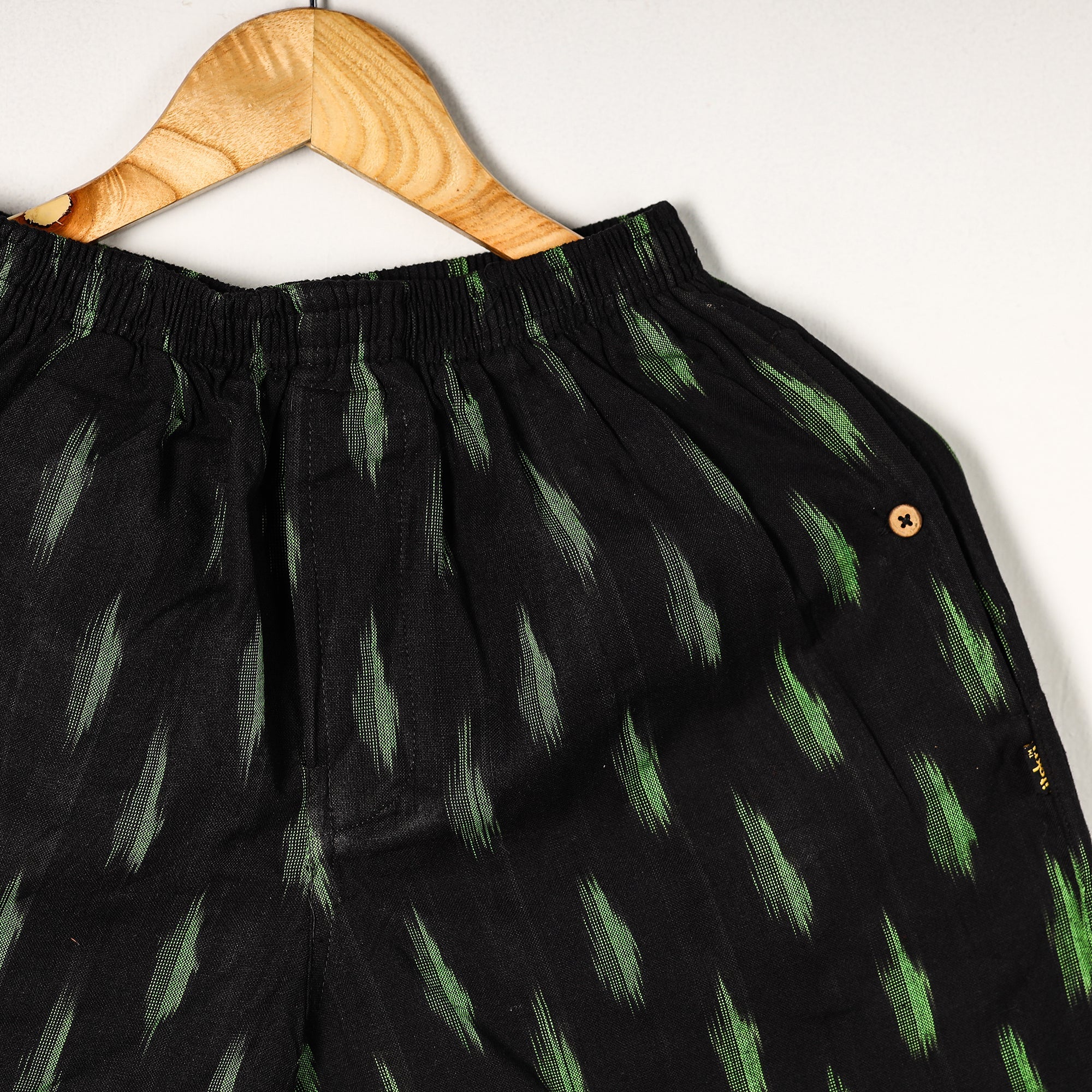 ITOKRI CASUALS Black - Pochampally Ikat Cotton Unisex Boxer/Shorts - view 3