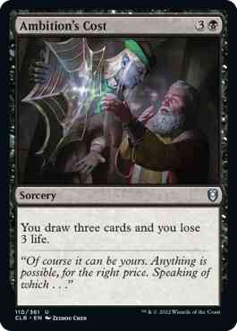 Cost 110 commander – Magic Ambition's Cost [110] [Commander Legends: Battle for Baldur's Gate] [Non-Foil]