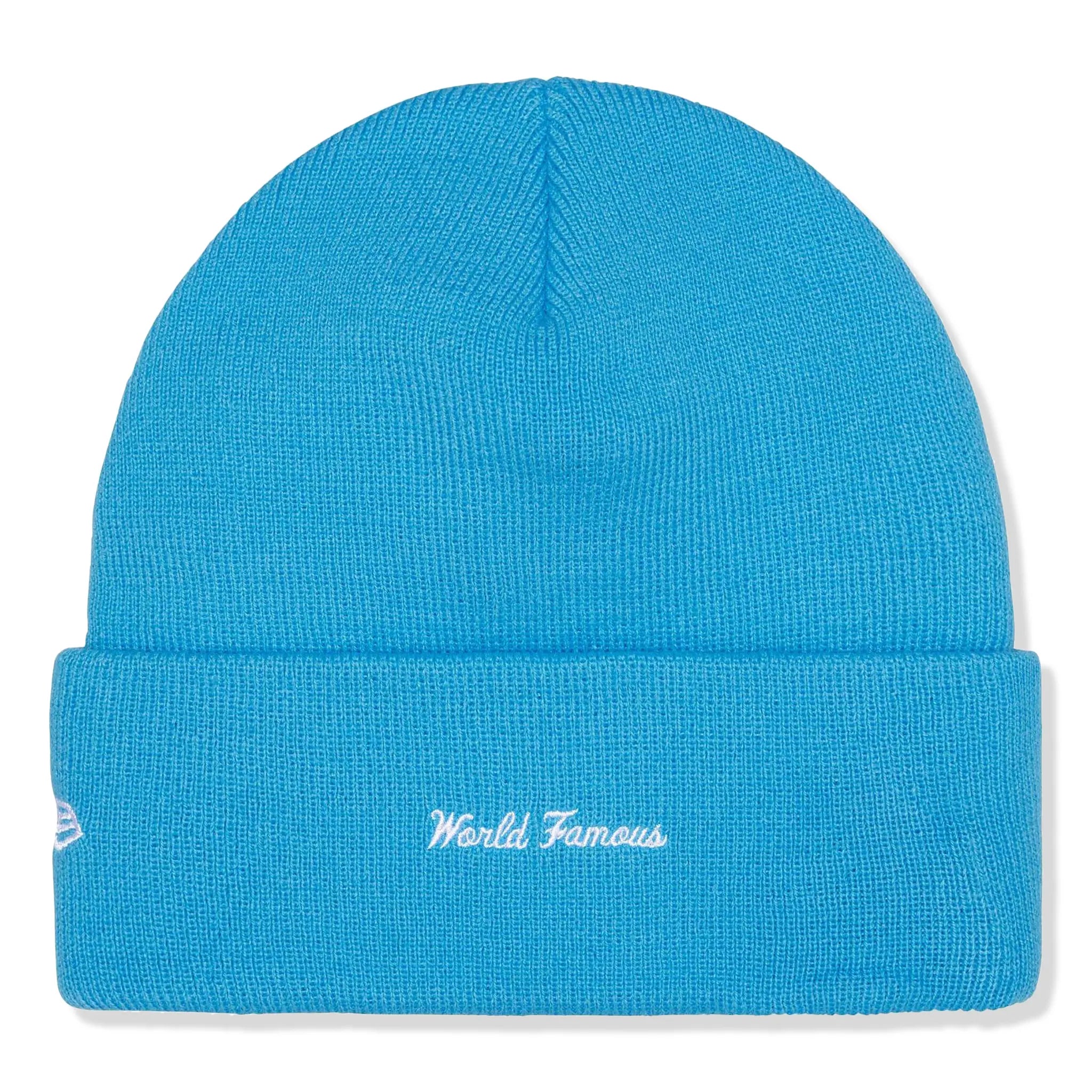 Supreme New Era Box Logo Cyan Beanie (FW25) - view 2