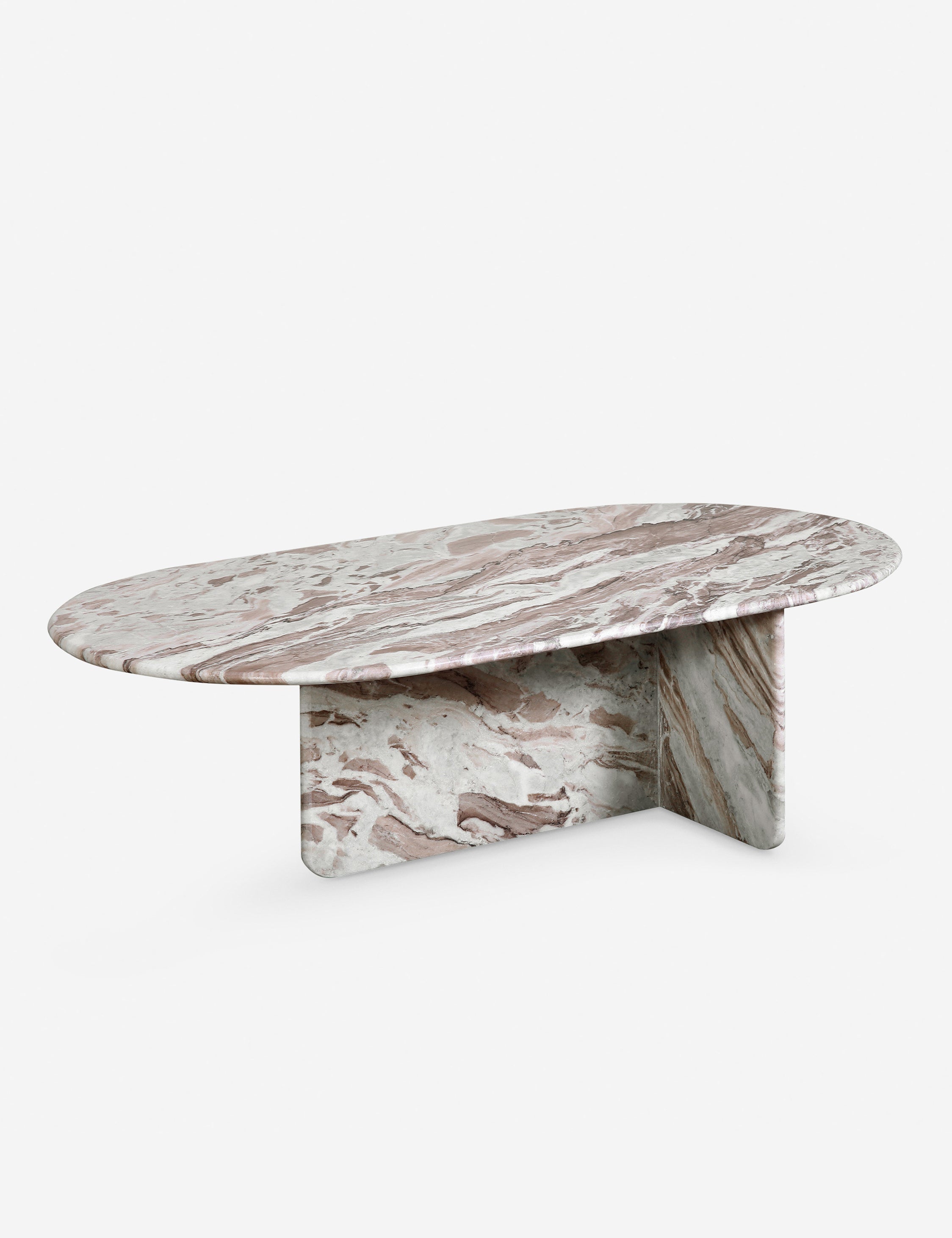 Lulu and Georgia Pereda Oval Coffee Table – Brown Marble