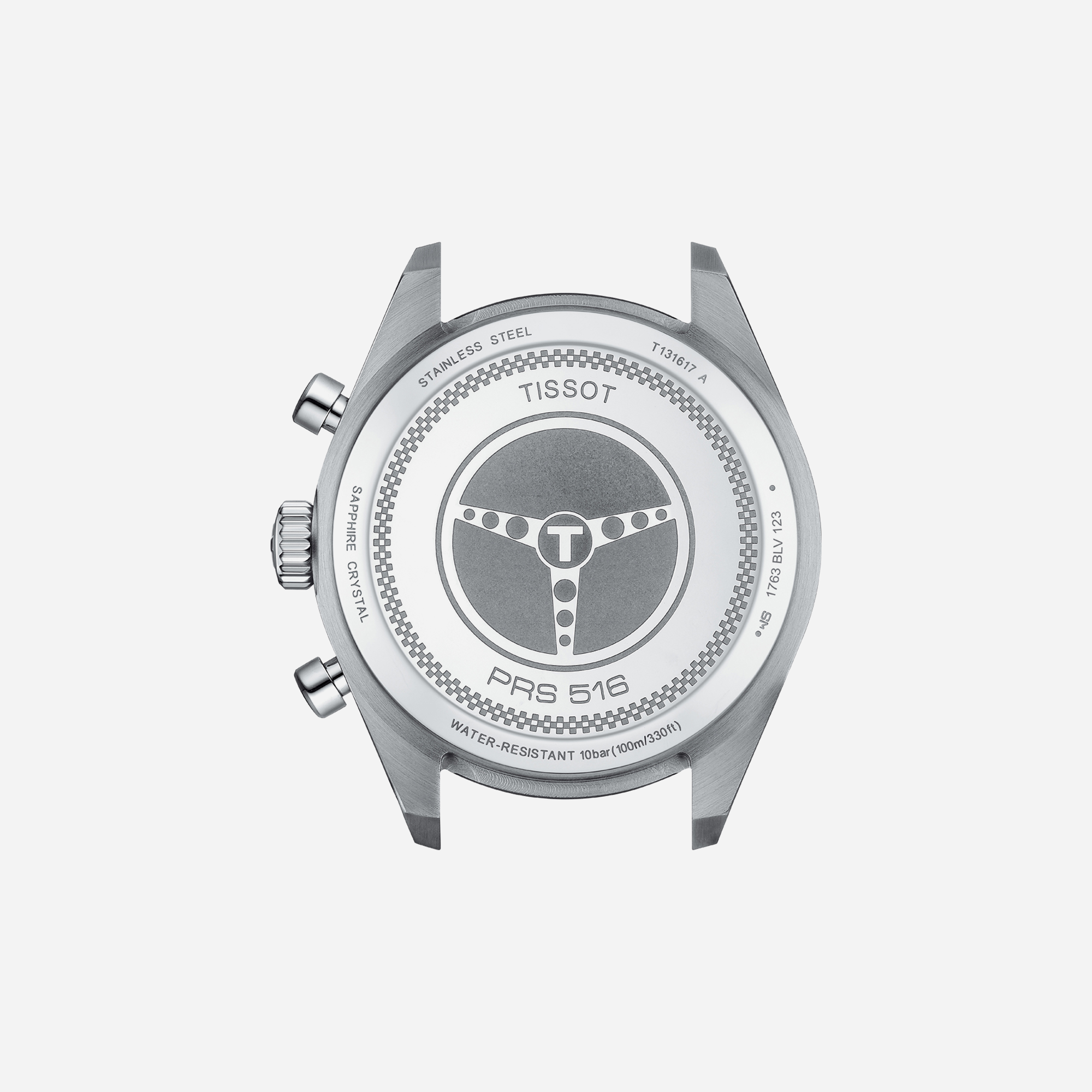 Tissot PRS 516 Chronograph Quartz Silver Dial 45mm Leather Strap - view 2