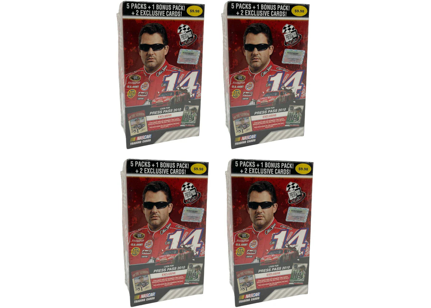 2010 Press Pass NASCAR Racing Blaster Box 4x Lot