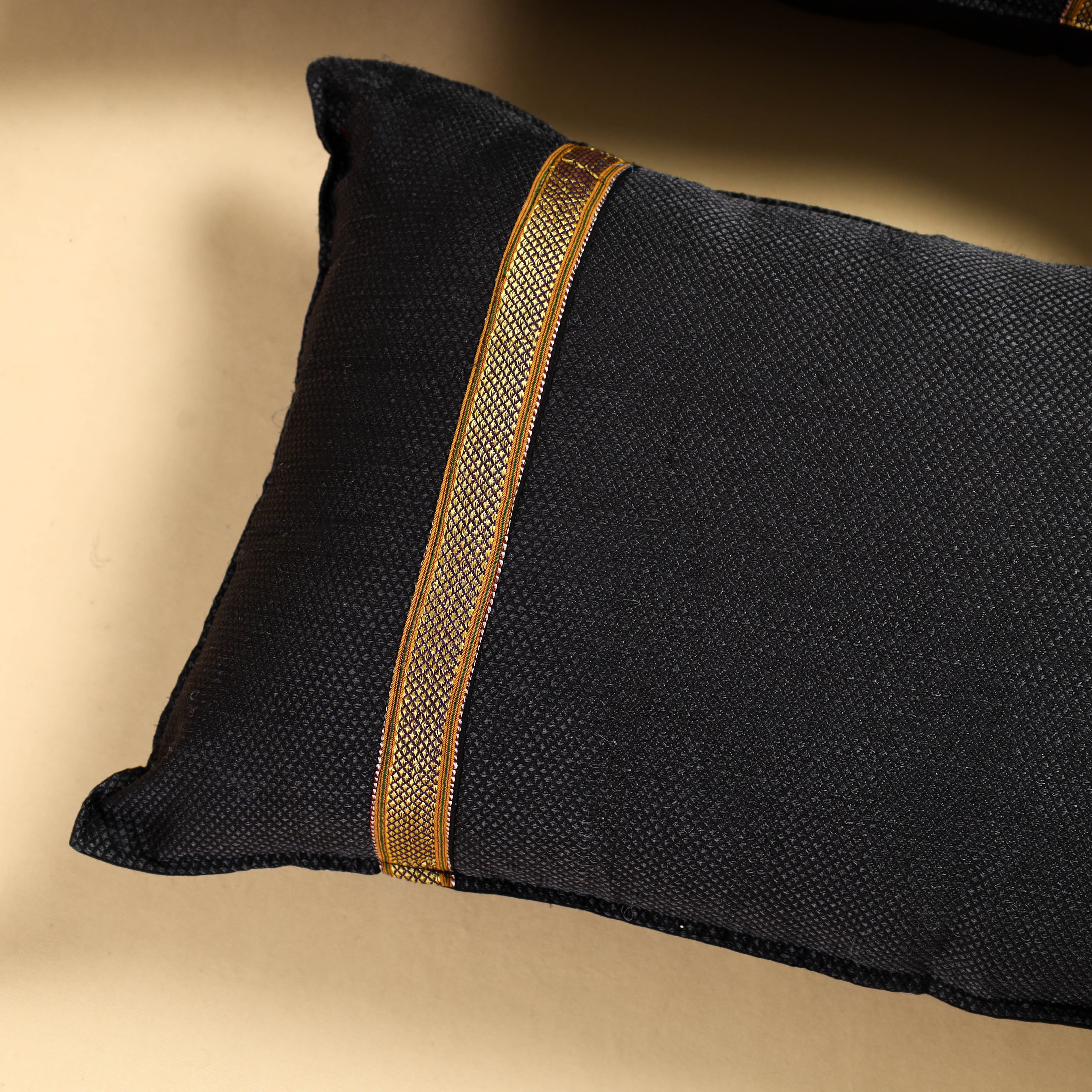 NOORI BAZAR Black - Khun Weave Cotton Pillow Covers (Set of 2) - view 3