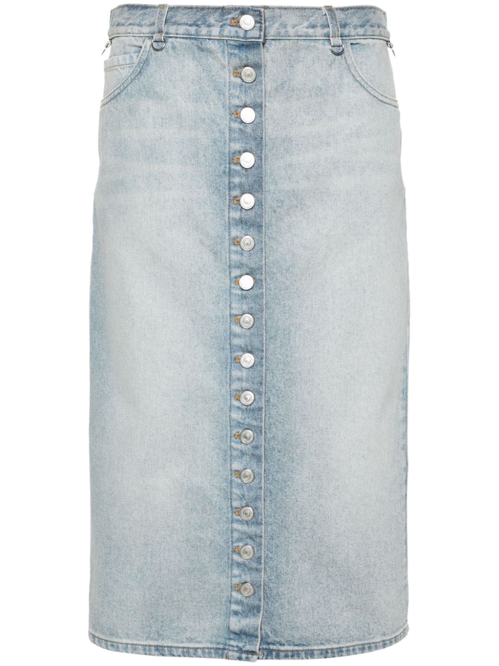 Courreges Pre Denim midi skirt – Cotton 100%