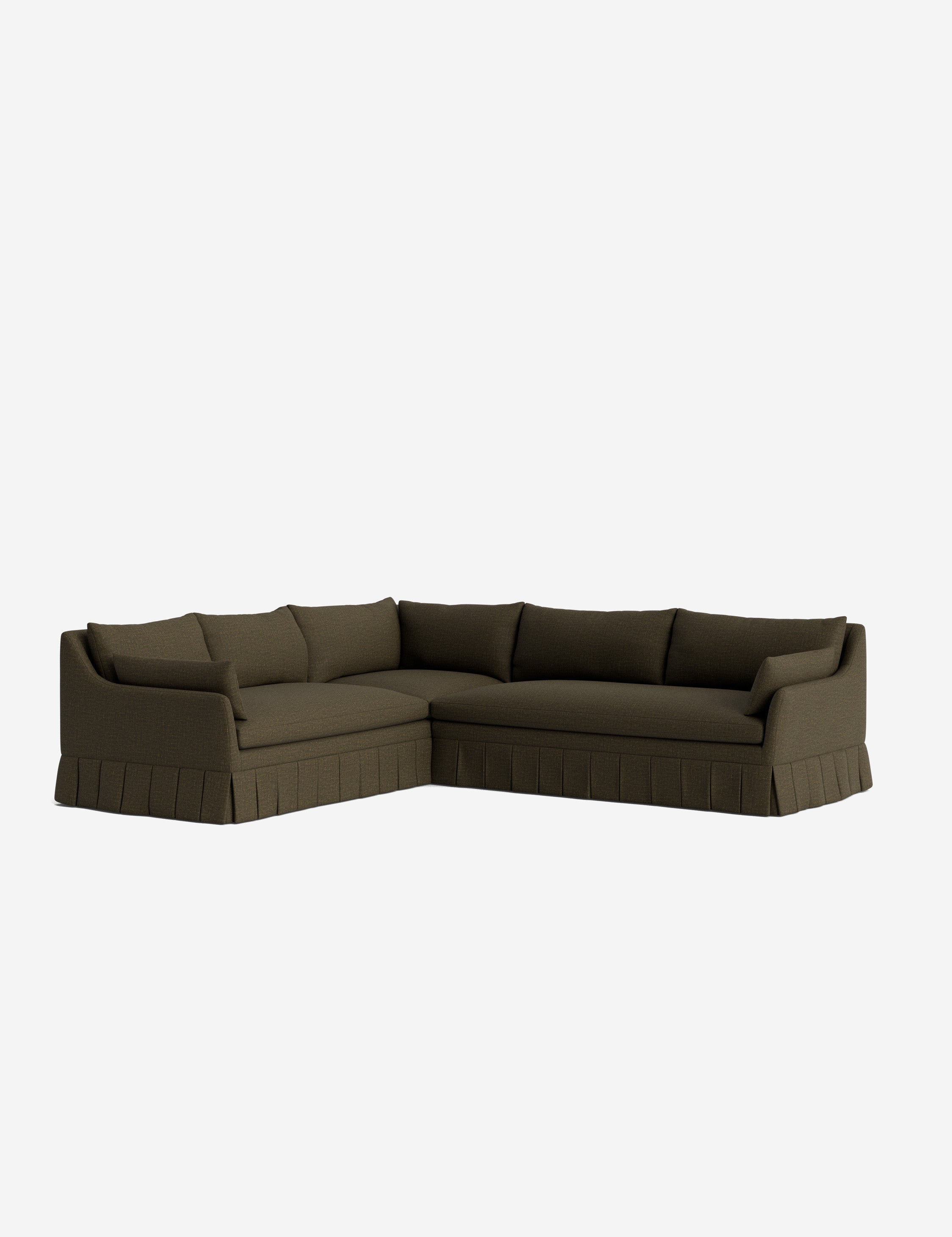 Lulu and Georgia Portola Luxe Depth Pleated Corner Sectional Sofa - view 47