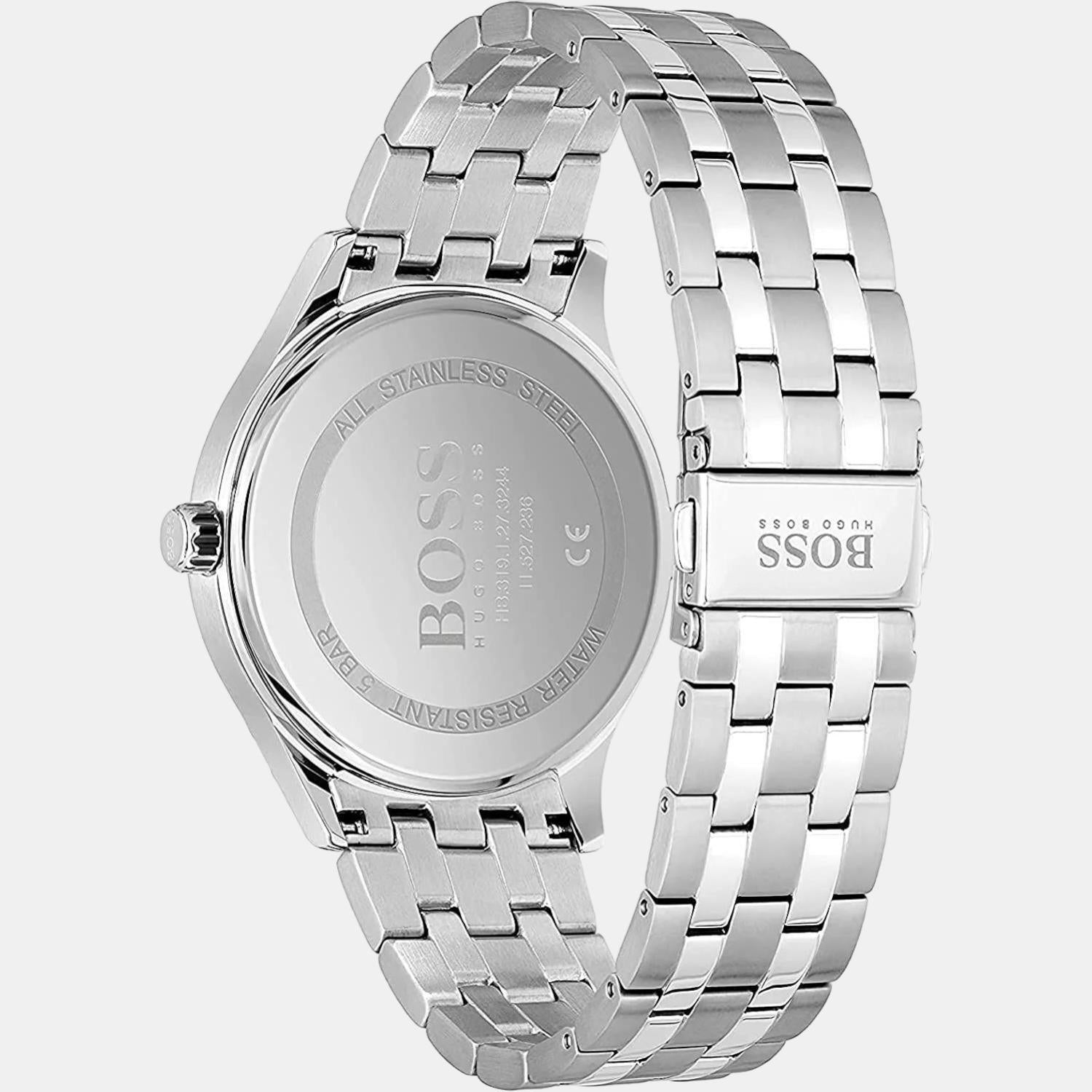 Boss Elite Men Quartz Blue Dial Analog Stainless Steel Watch 1513895 - view 3
