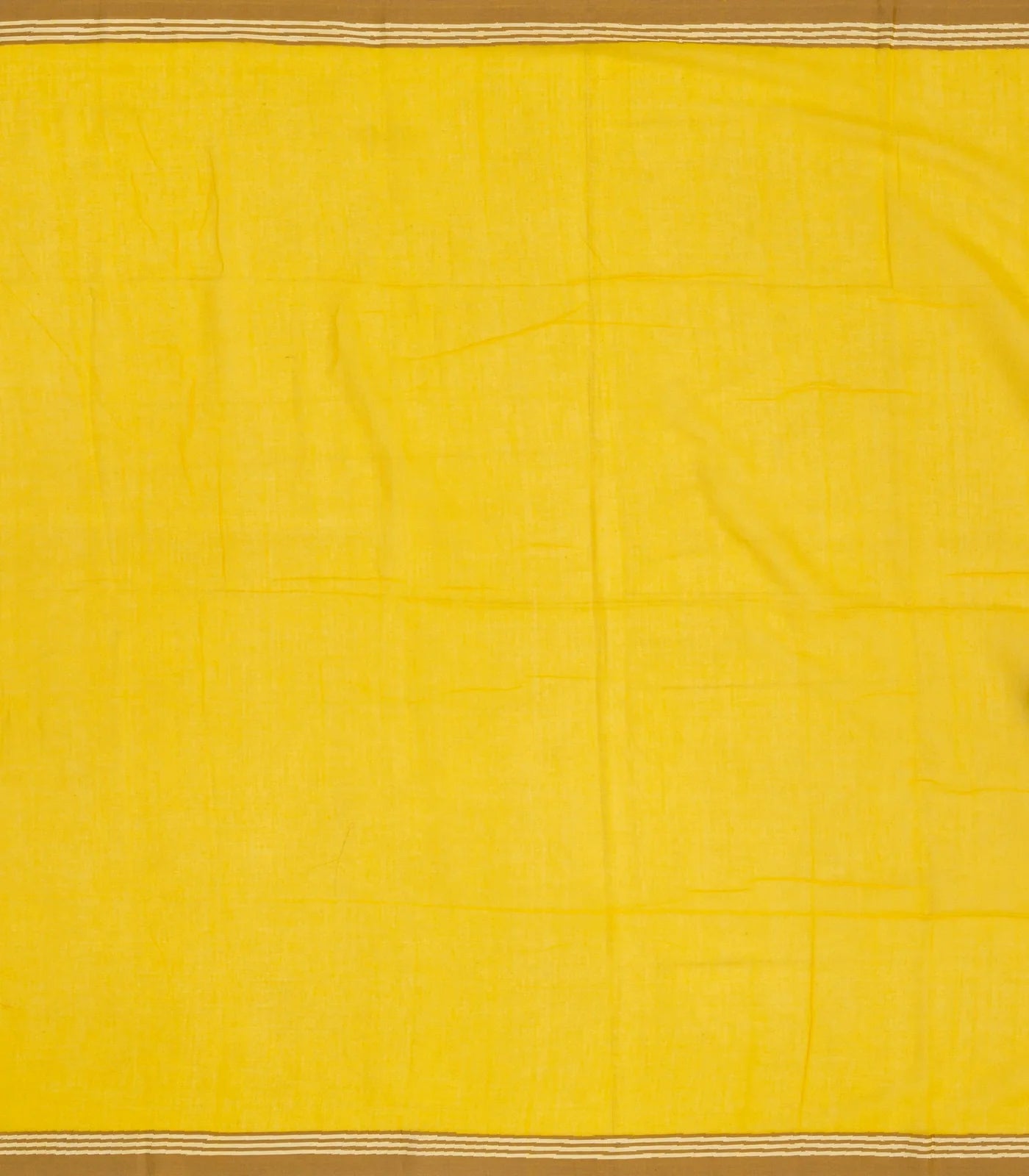 RmKV Yellow Handloom Bengal Cotton Saree With Star Buttas - view 4