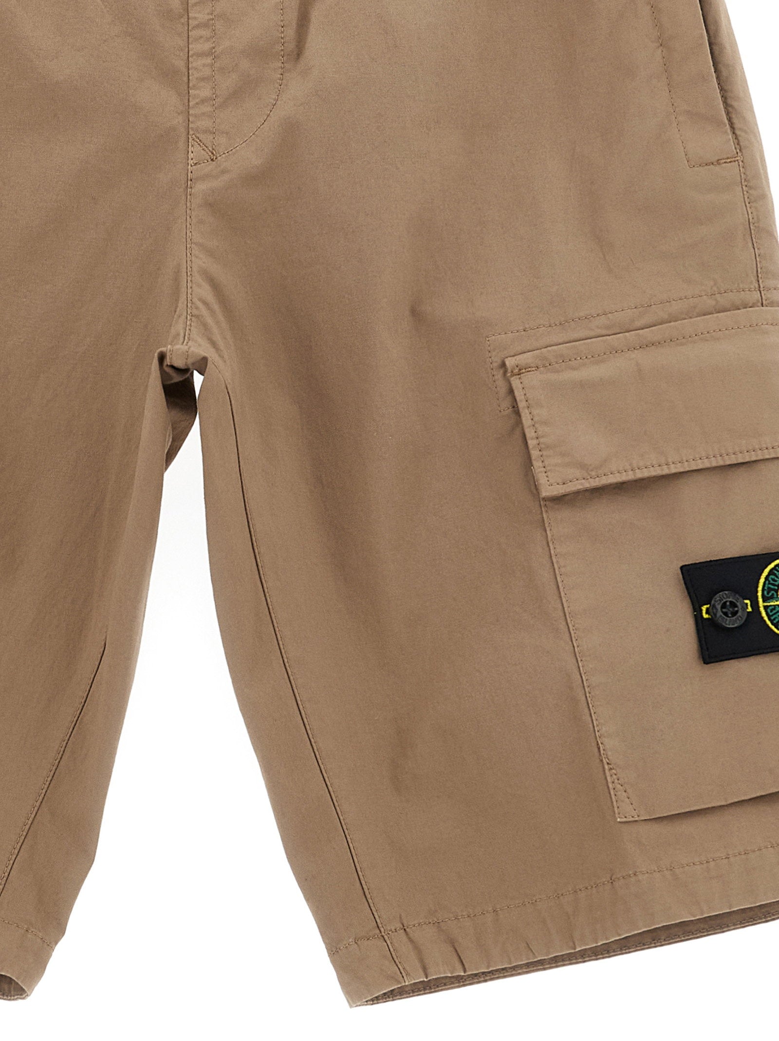 Stone Island Junior Cargo Bermuda Shorts – 95% cotton, 5% elastane - view 3